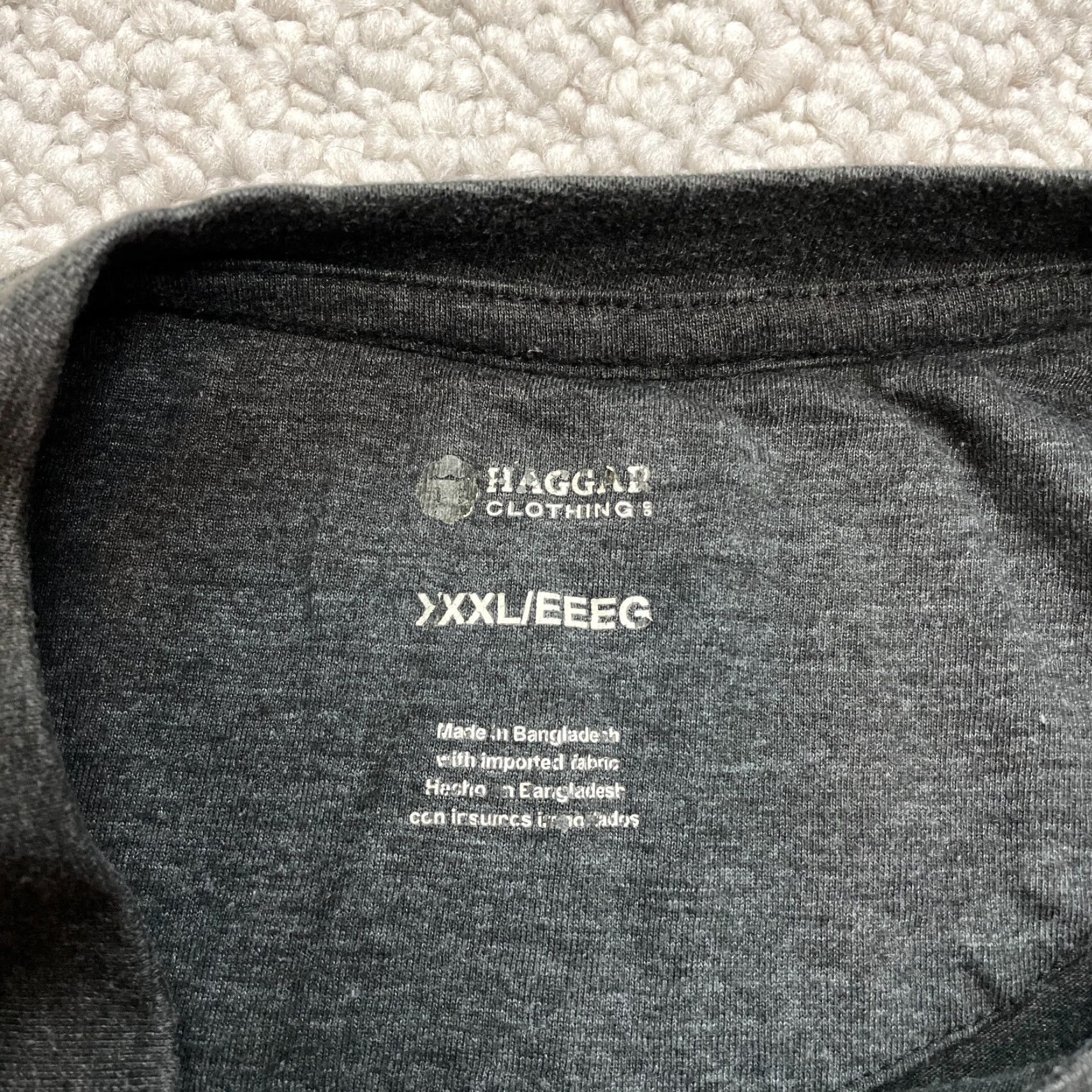 Haggar Haggar Shirt Womens 2XL Dark Gray Solid Short Sleeve Crew Adult Top Tee Relaxed Size XXL / US 16-18 / IT 52-54 - 5 Thumbnail