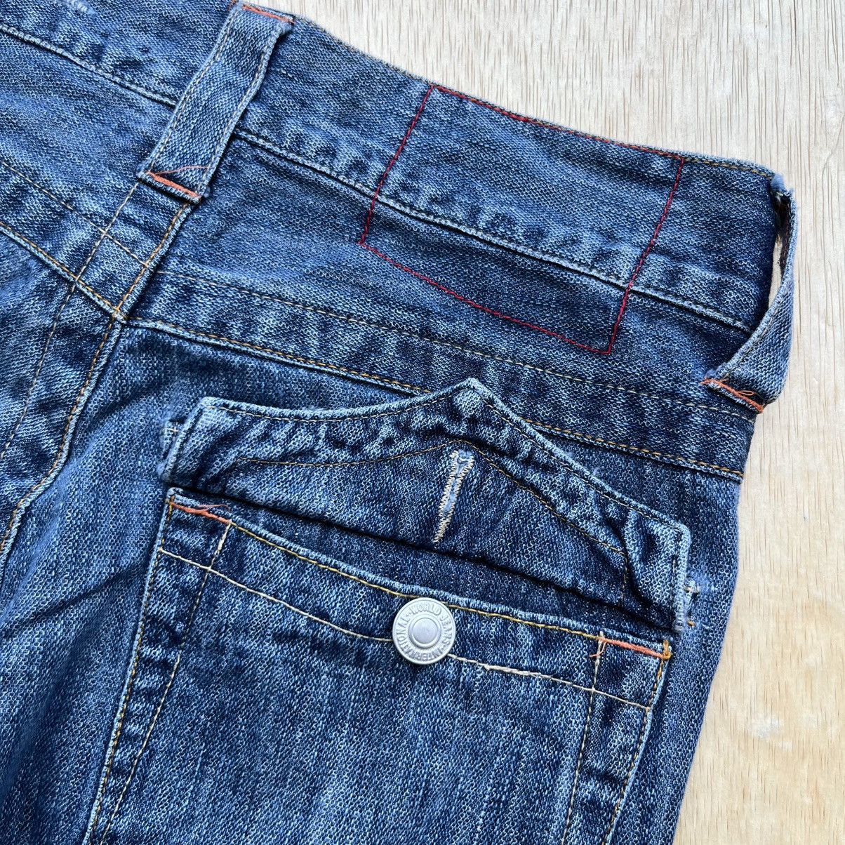 Japanese Brand DOMINATE HANDCRAFT DISTRESSED FLARE JEANS LIKE TORNADO MART Size US 30 / EU 46 - 10 Thumbnail