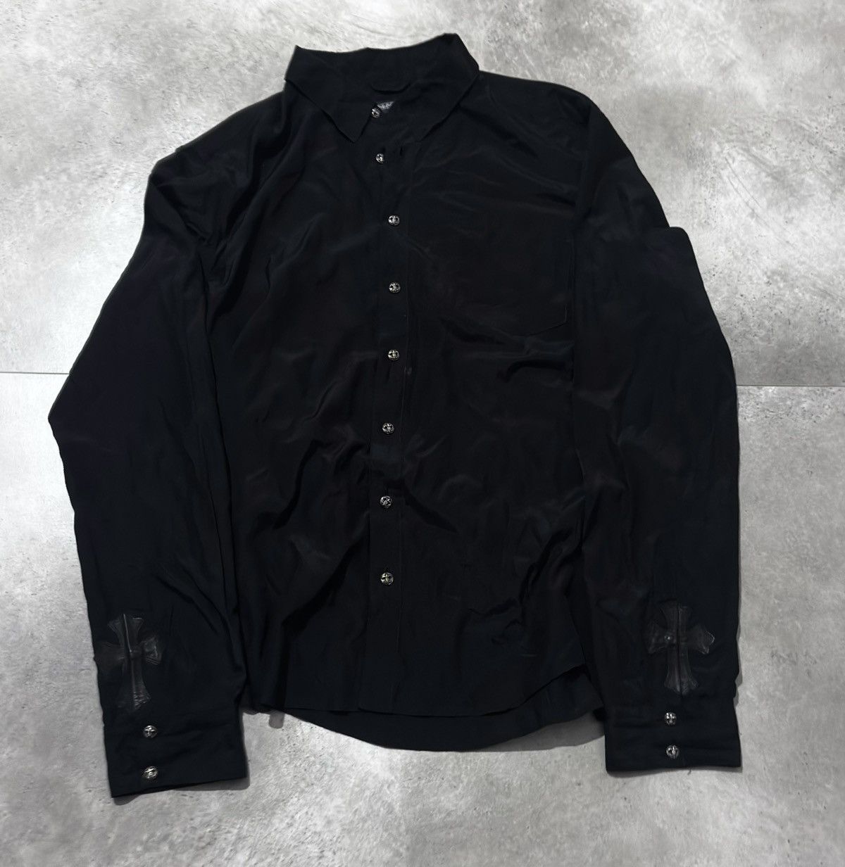 Chrome Hearts Chrome Hearts Fleur Button Shirt | Grailed
