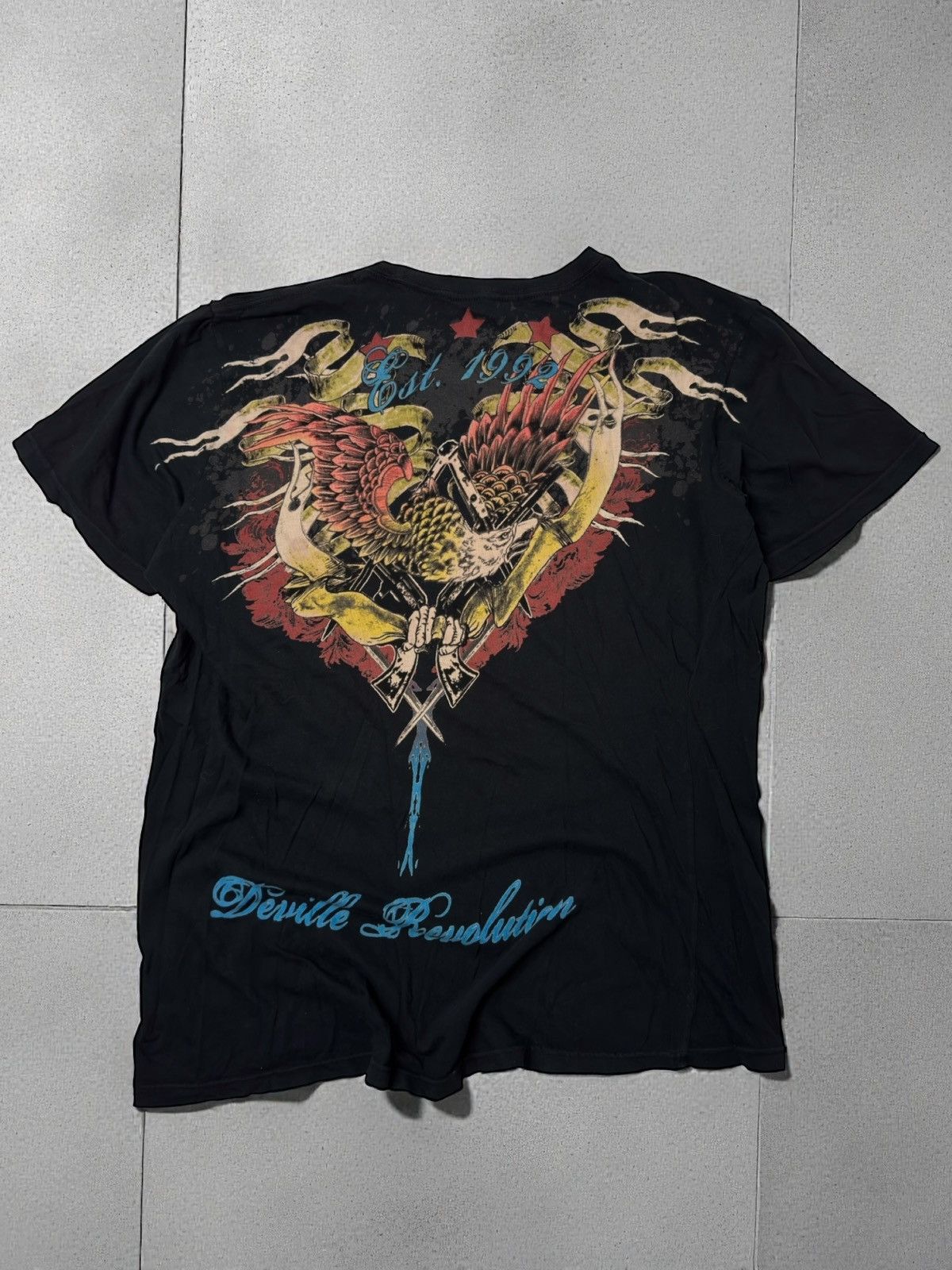 Ed Hardy Vintage avant garde tattoo tee swag y2k edhardy audiger vibe Size US XL / EU 56 / 4 - 1 Thumbnail