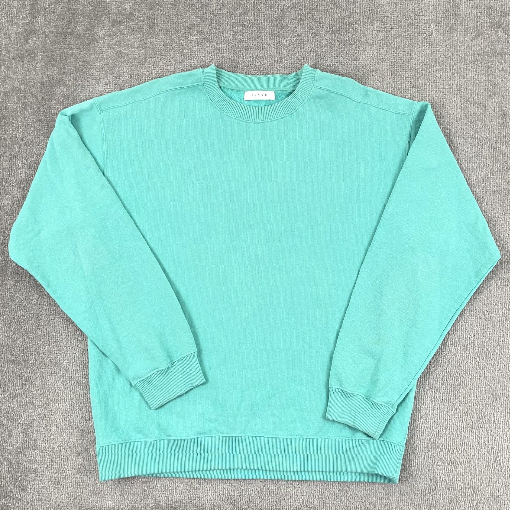 Vintage Futur Sweatshirt Adult Mens Large Mint Green Art Silhouette Crew Size US L / EU 52-54 / 3 - 3 Thumbnail