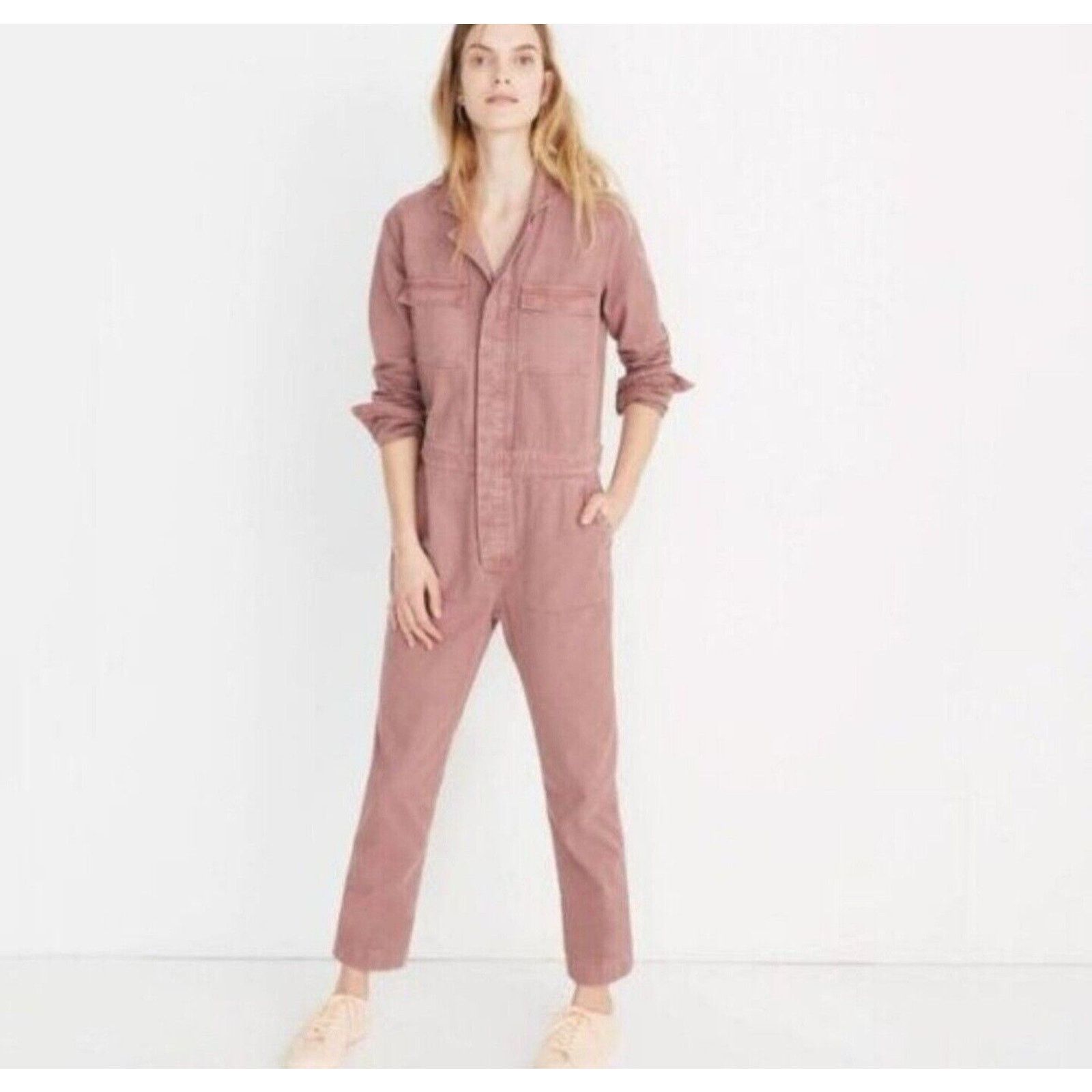 Madewell Madewell Jumpsuit Signature Dried Rosebud Workwear XXS Size 25" / US 0 / IT 36 - 2 Thumbnail