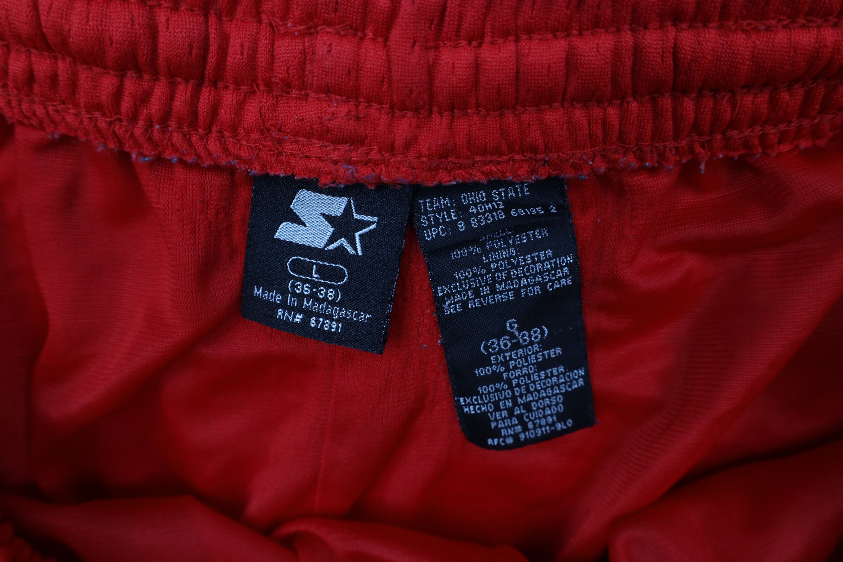 Starter × Vintage Vintage 90s Starter Ohio State University Basketball Shorts Size US 34 / EU 50 - 10 Thumbnail
