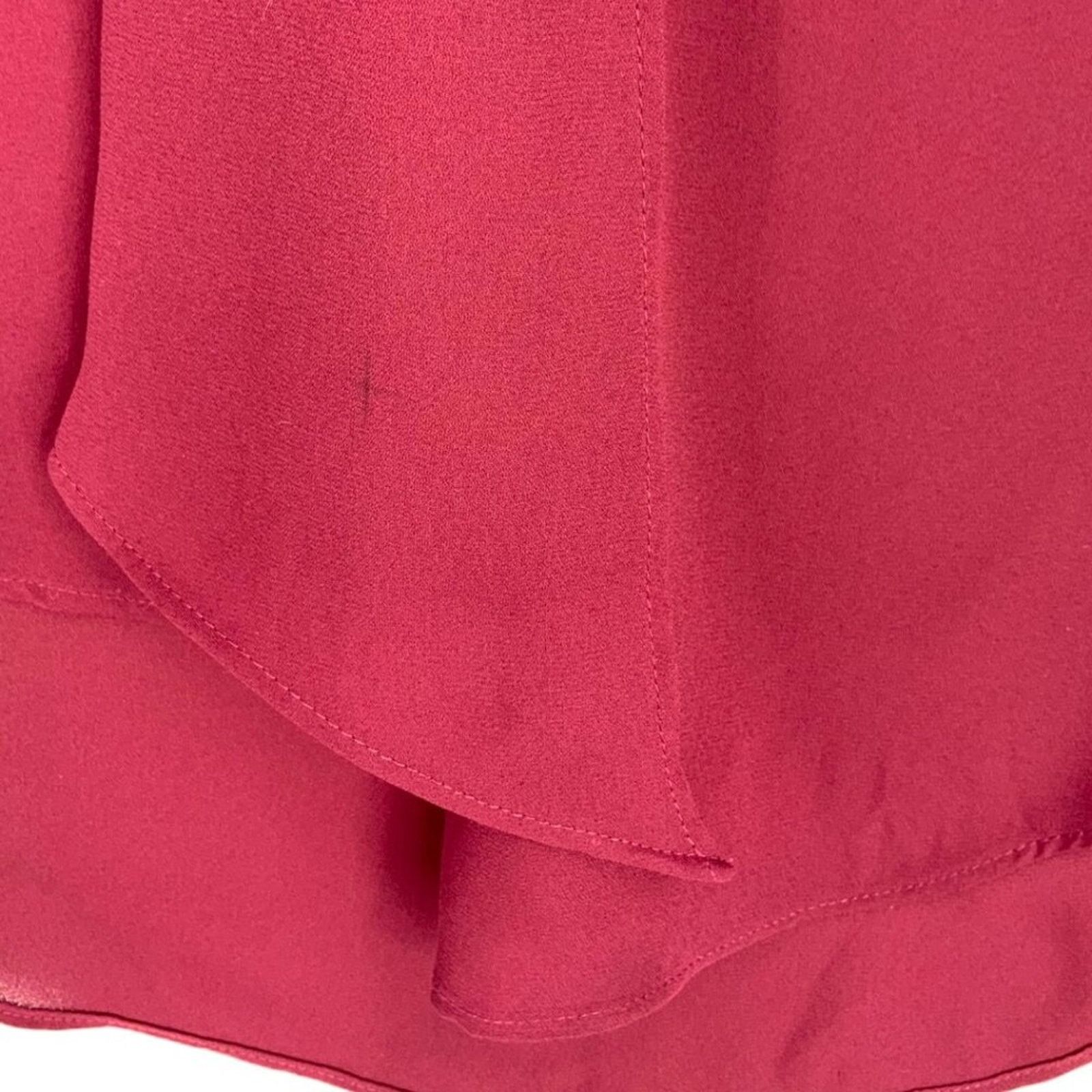 DKNY DKNY Sleeveless Tie Collar Blouse Cranberry Size Small NWOT Size S / US 4 / IT 40 - 8 Thumbnail