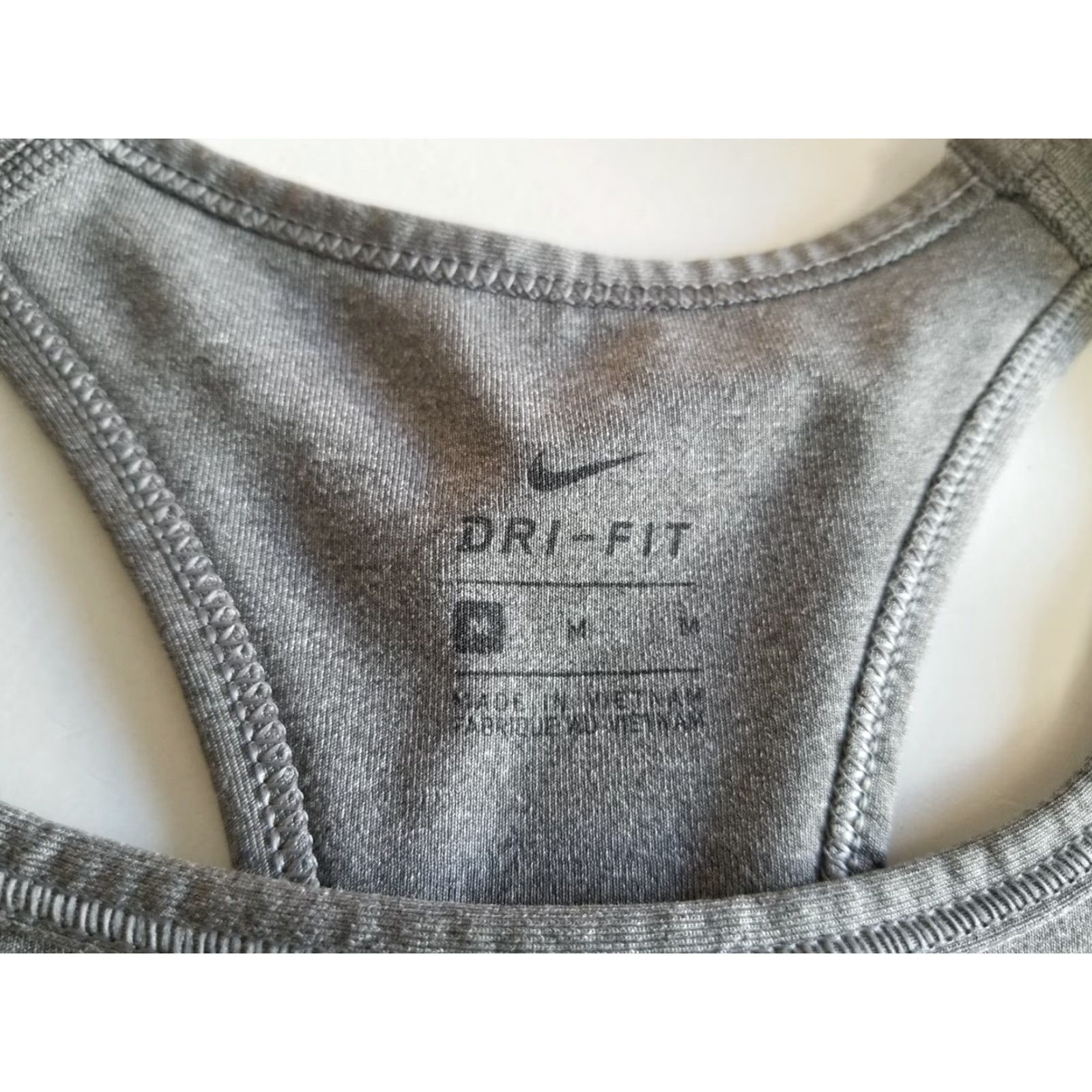 Nike Nike Pro Sports Bra Womens M Gray Wireless Medium Support Yoga Athletic Size ONE SIZE - 5 Thumbnail