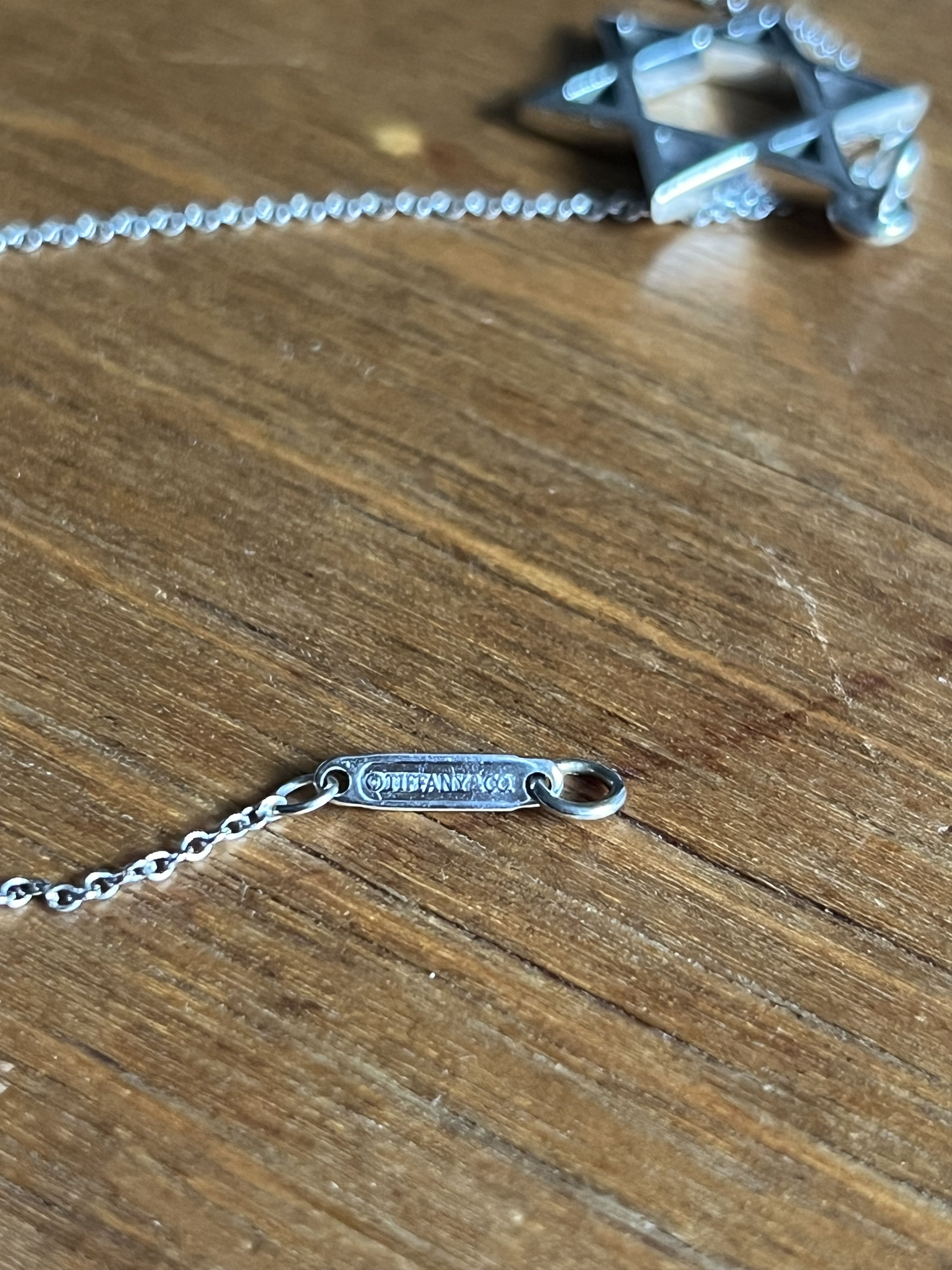 Tiffany & Co. Tiffany White Gold Star of David Necklace Size ONE SIZE - 3 Thumbnail