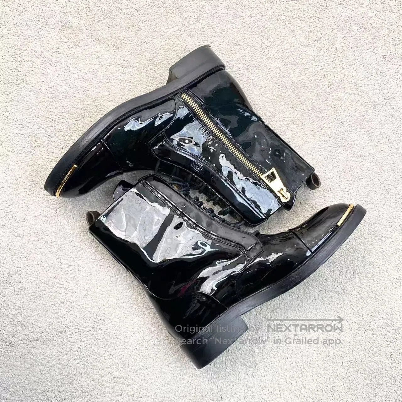 Louis Vuitton Louis Vuitton Zipper logo splicing booties| Size US 7.5 / IT 37.5 - 3 Thumbnail
