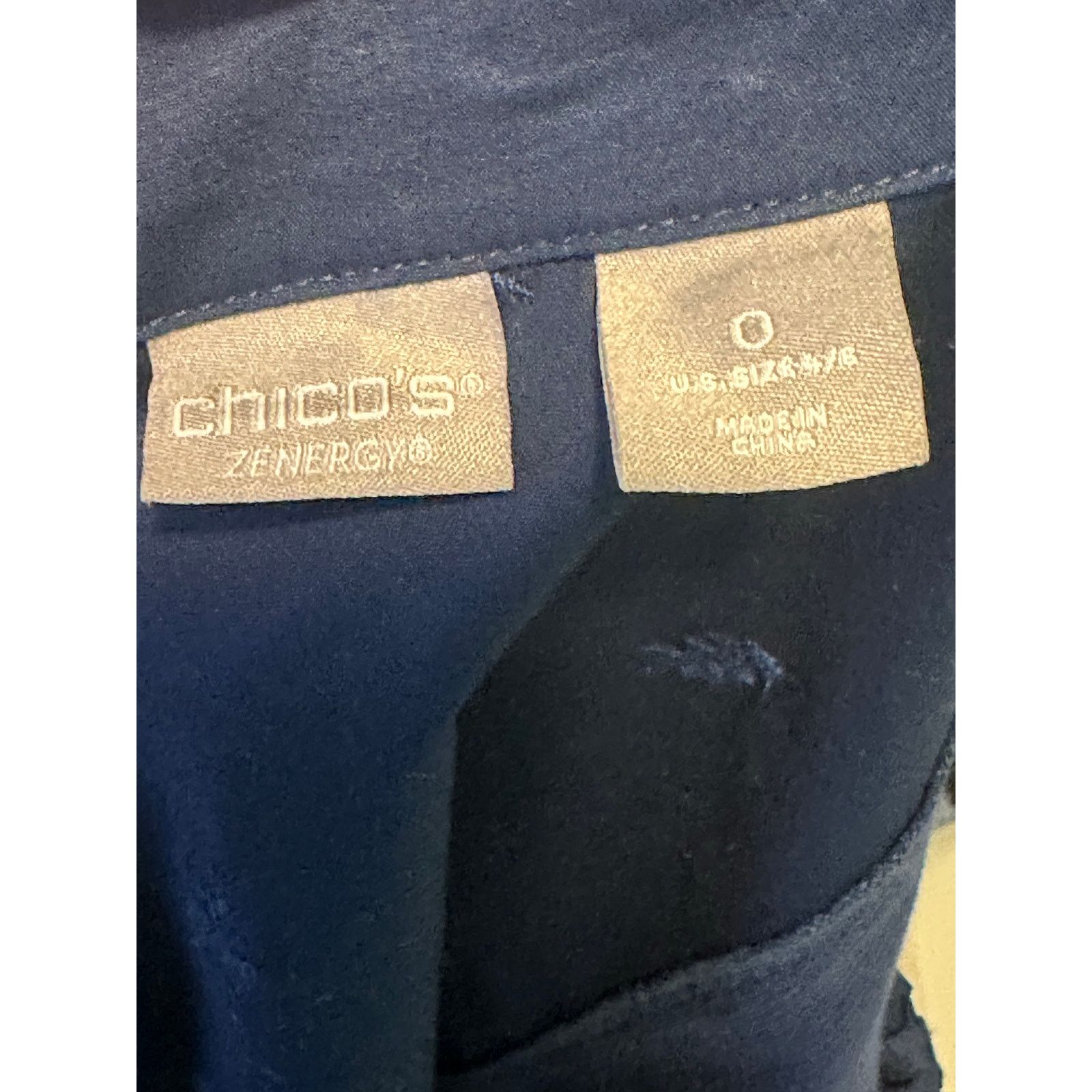 Chicos Chico's navy blue floral embroidered jacket size 0 - small Size S / US 4 / IT 40 - 3 Thumbnail