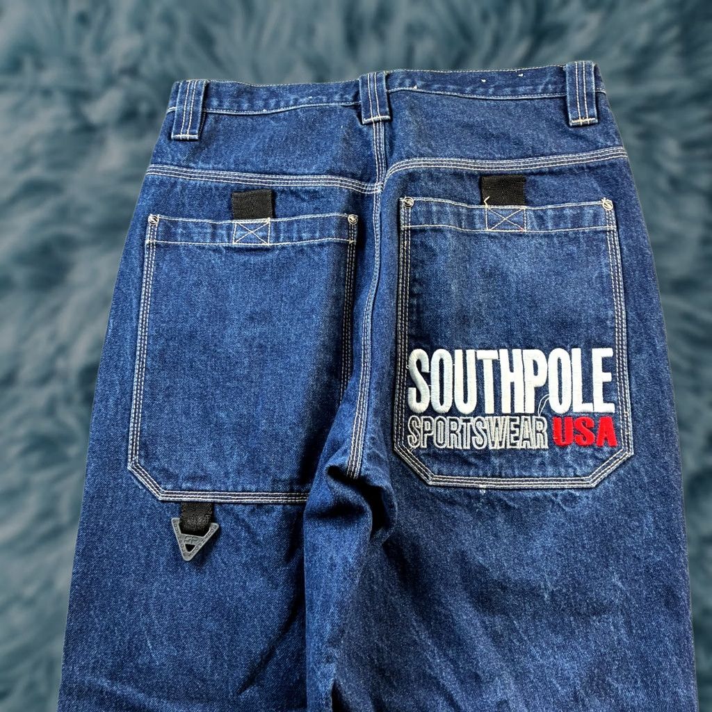 Southpole Vintage Southpole Jeans Men 32 Blue Denim Pants Y2K Baggy Sportswear Utility Size US 32 / EU 48 - 1 Thumbnail