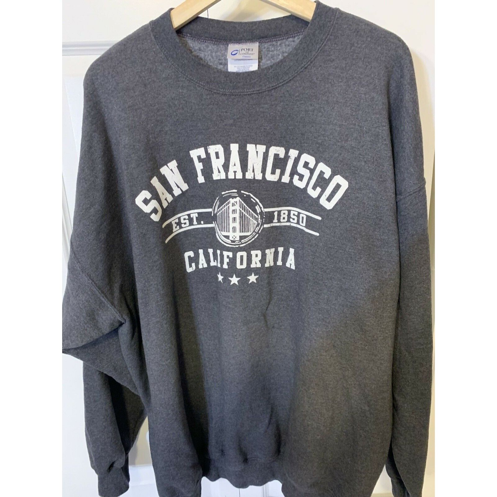 Other Port & Company San Francisco California Men's Sz 2XL Gray Sw Size US XXL / EU 58 / 5 - 3 Thumbnail