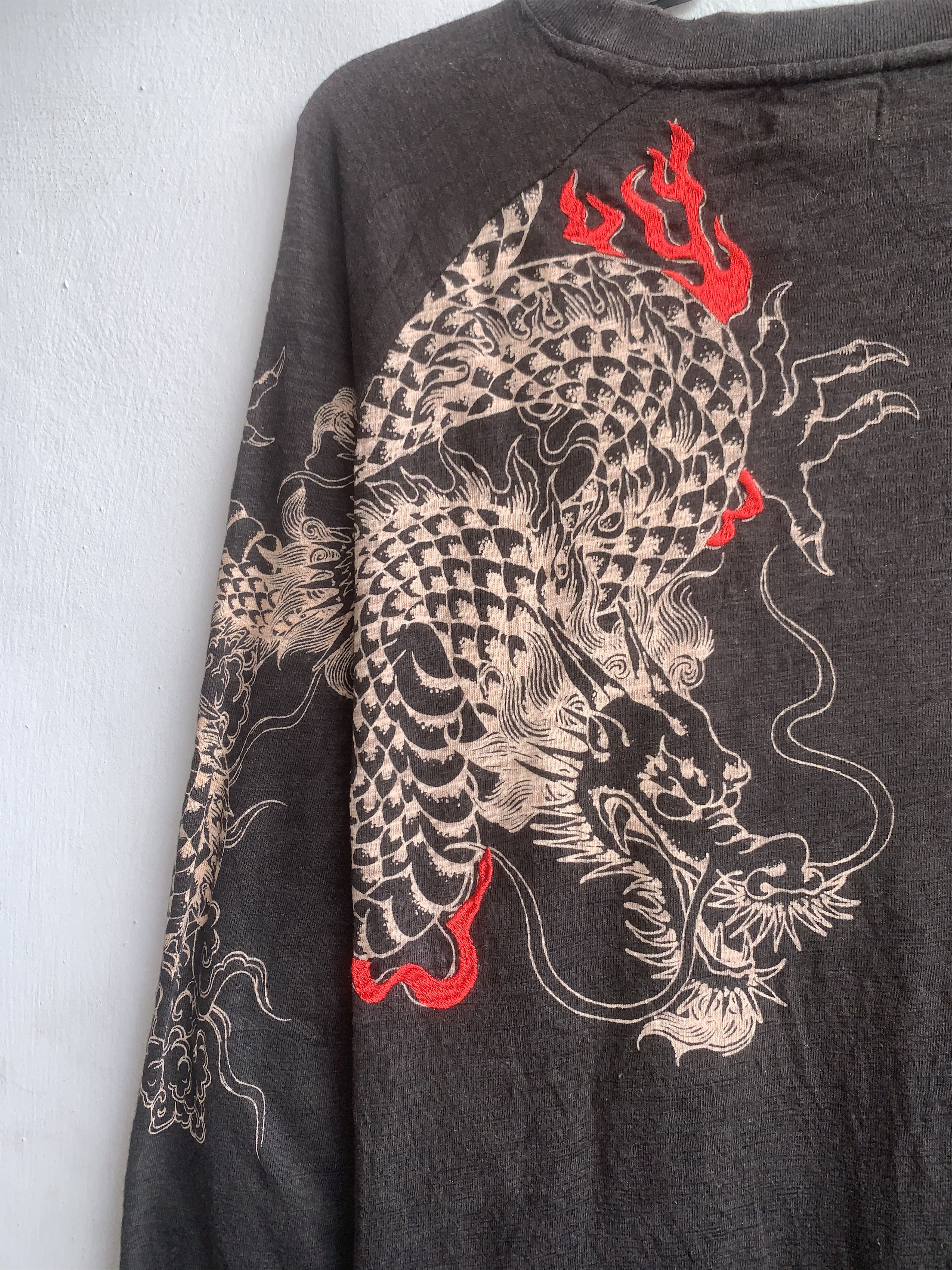 Japanese Brand Dragon Fullprint T-Shirt Size US L / EU 52-54 / 3 - 6 Thumbnail