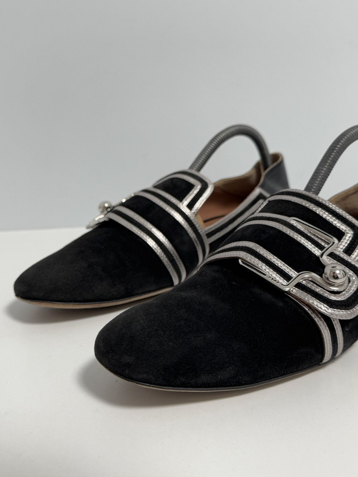 Bally Bally Maelle Black Leather and Suede Loafers Size US 9 / IT 39 - 5 Thumbnail