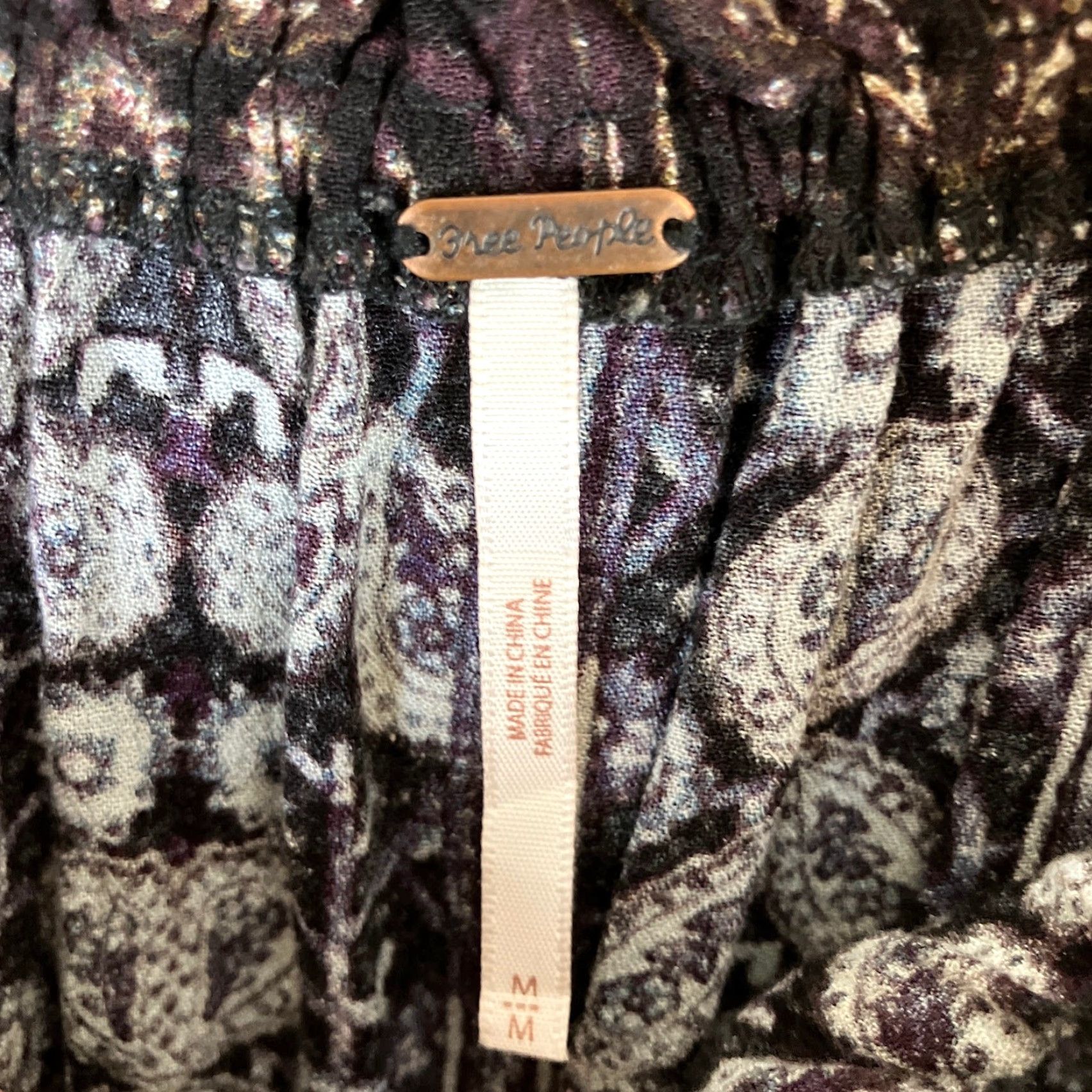 Free People Free People Romper Womens Brown So Divine Smocked Paisley 100% Rayon M Size 32" / US 10 / IT 46 - 7 Thumbnail