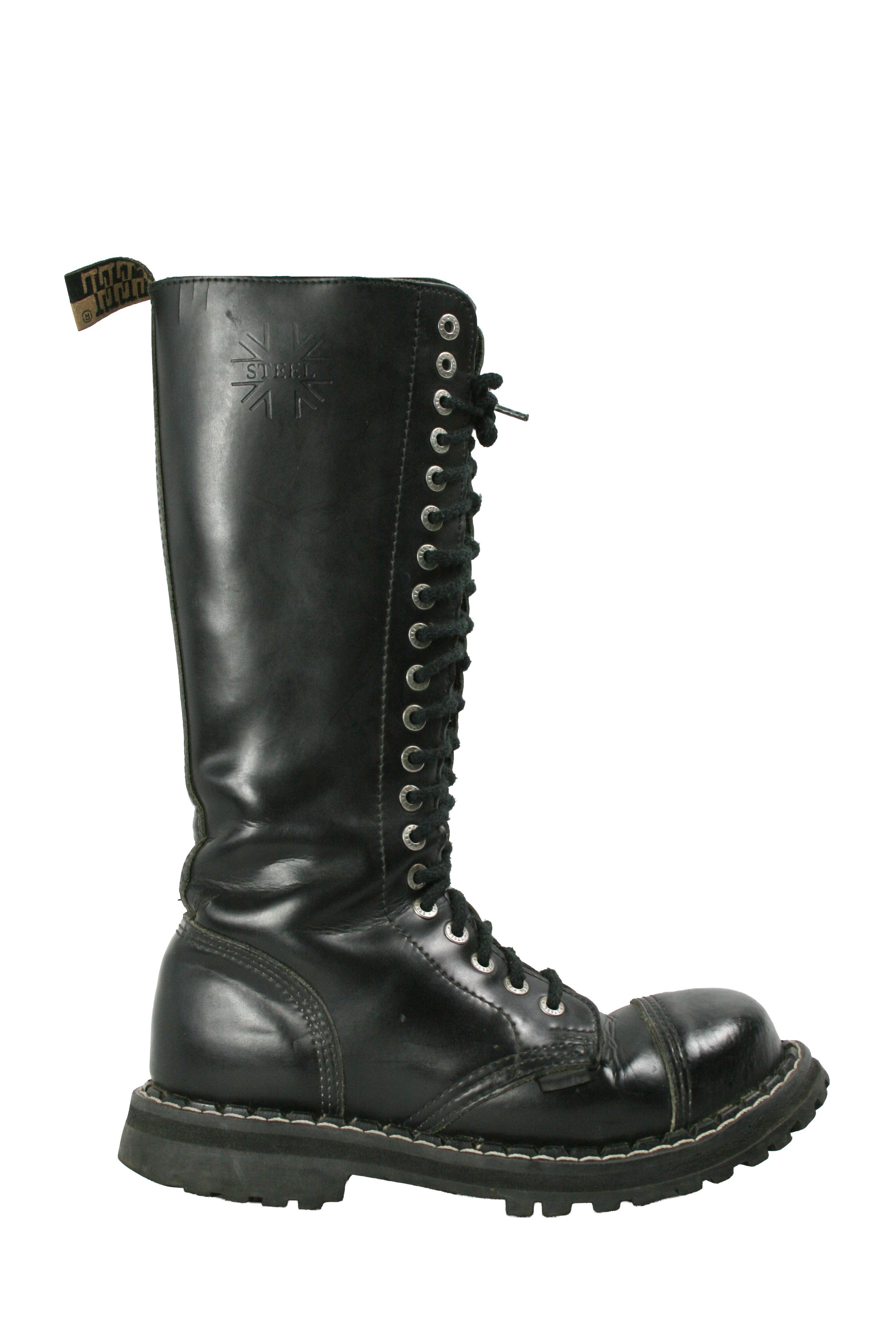 Other Steel 00S Buldozer Metal Rock Y2K High Punk Boots Vintage Size US 9 / IT 39 - 2 Thumbnail