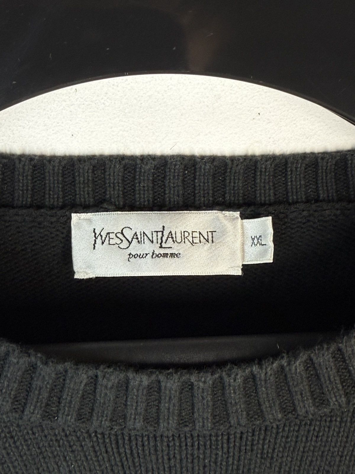 Yves Saint Laurent Black YSL Sweater Knit Yves Saint Laurent Sweater Size US XXL / EU 58 / 5 - 5 Thumbnail