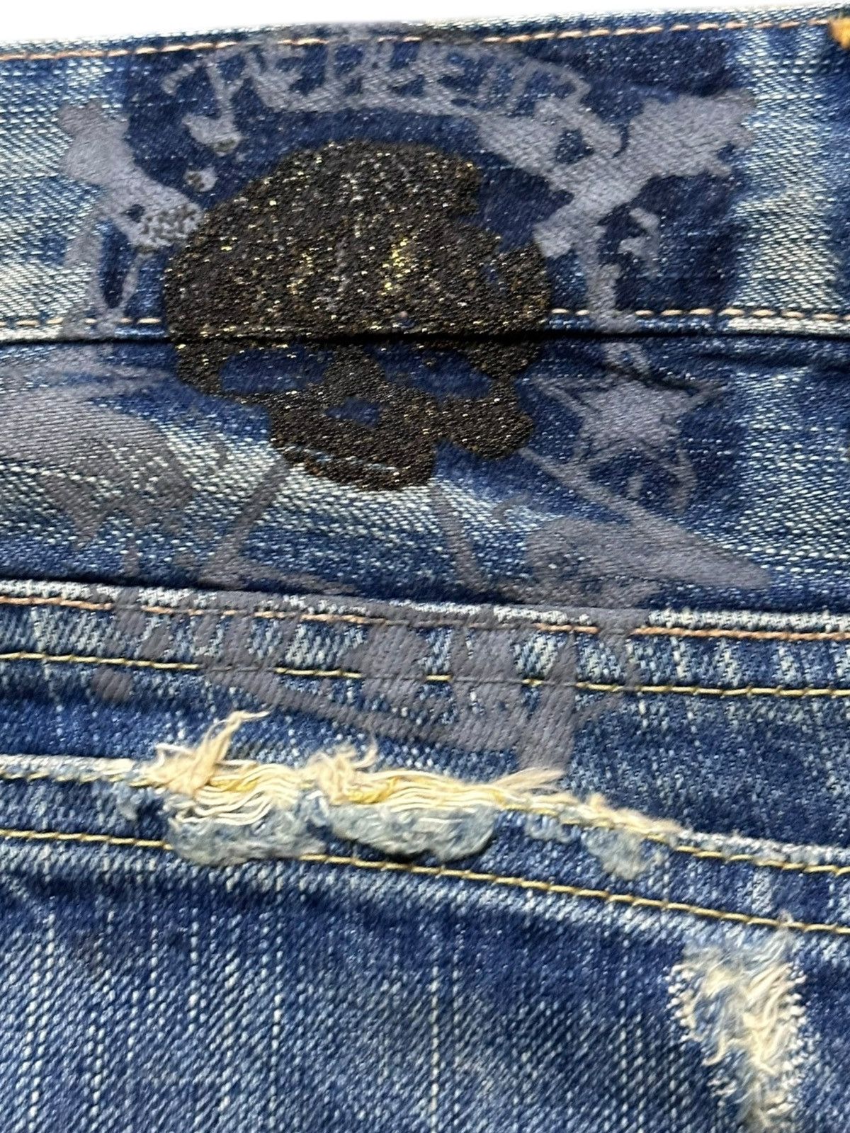 Edwin Vintage Edwin 53531 Flare Studded Grunge Distressed Denim Size US 32 / EU 48 - 8 Thumbnail