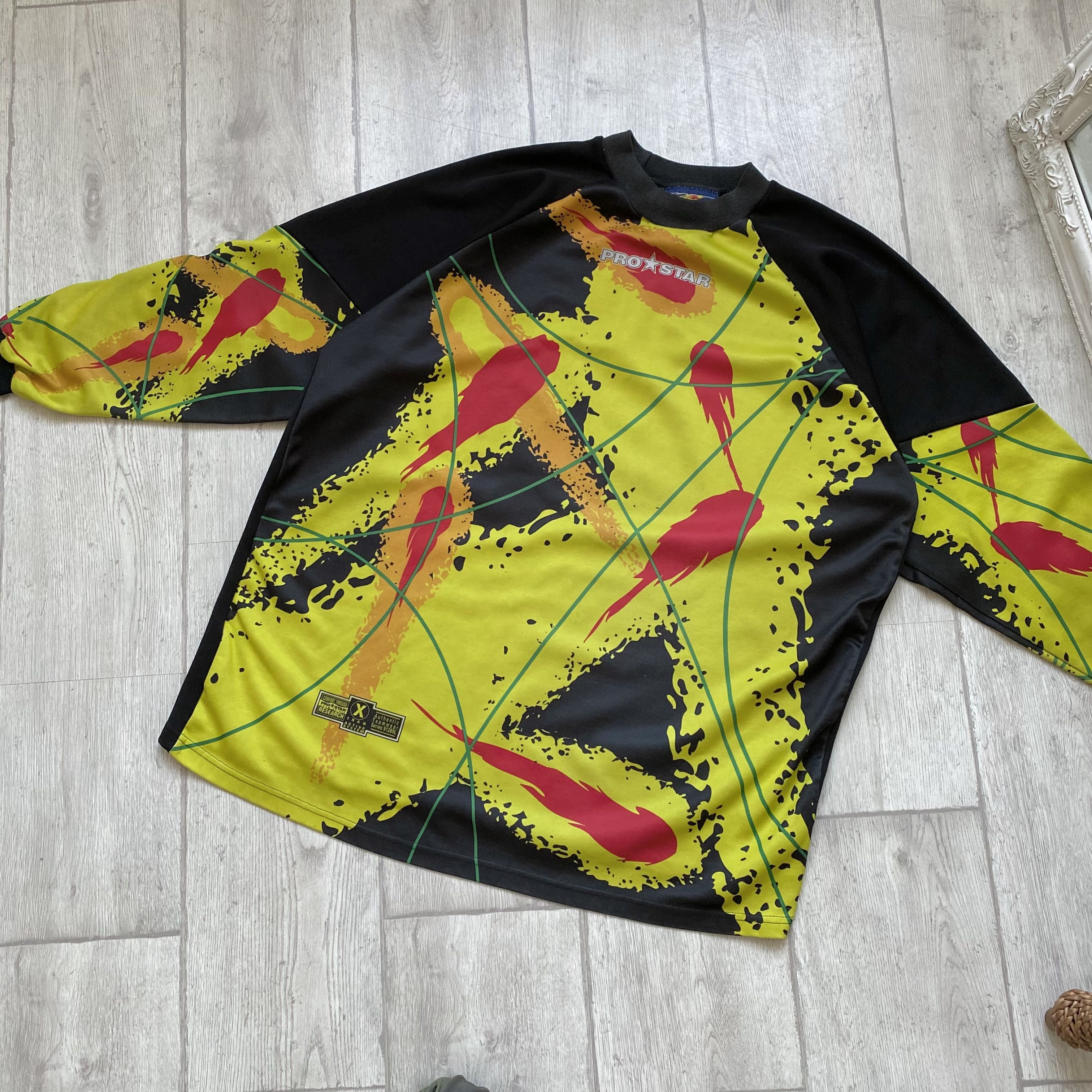 Nike 🥅 Vintage 80s Soccer Goalkeeper jersey heavy longsleeve Size US XL / EU 56 / 4 - 10 Thumbnail