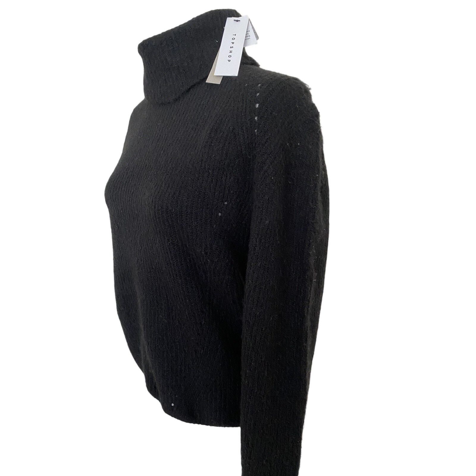 Topshop Topshop cropped knited sweater in black women size S A003078 Size S / US 4 / IT 40 - 4 Thumbnail
