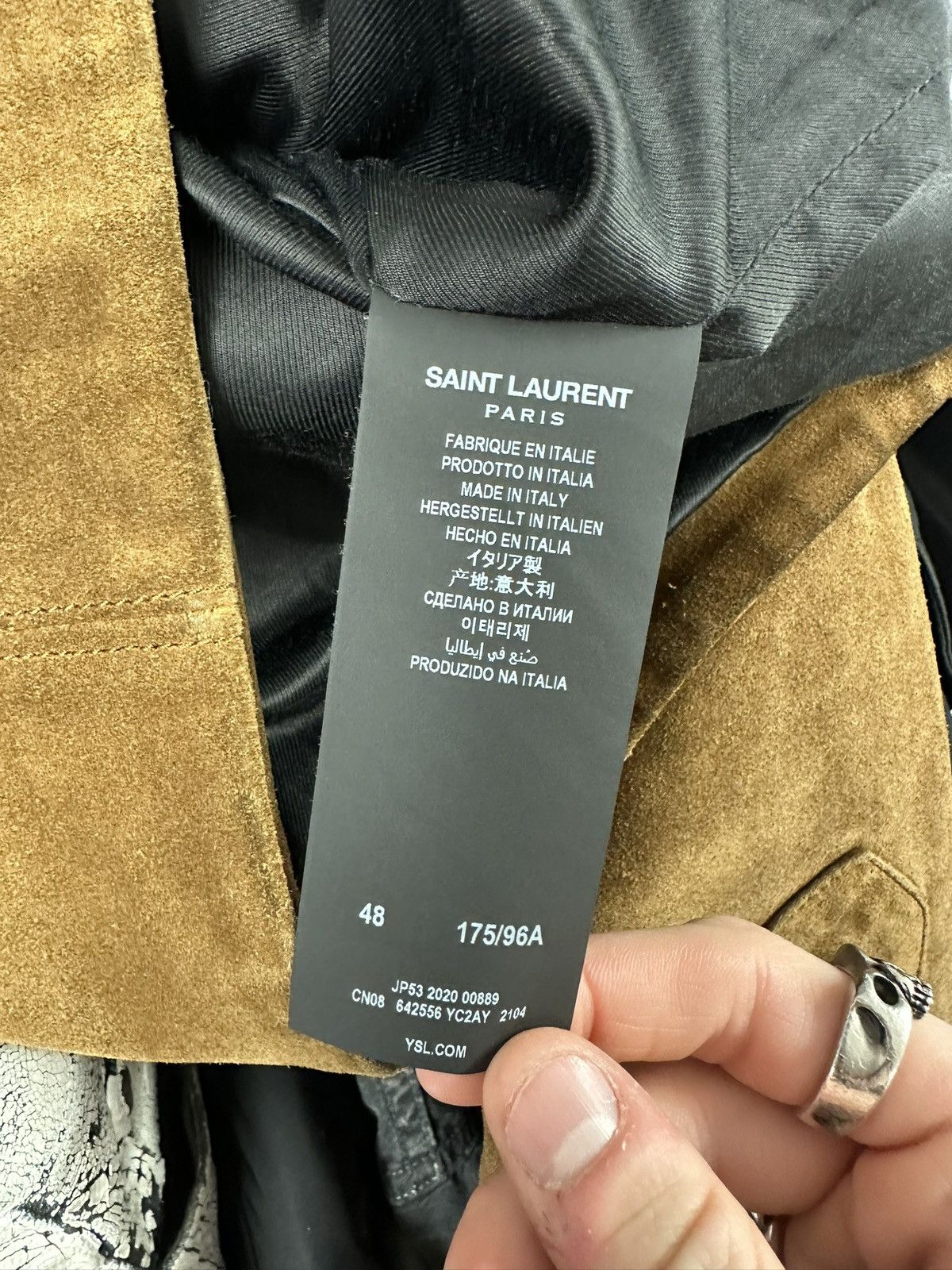 Saint Laurent Paris SS20 Saint Laurent Paris Suede ‘Carved’ Multi Pocket Jacket Size US M / EU 48-50 / 2 - 5 Thumbnail