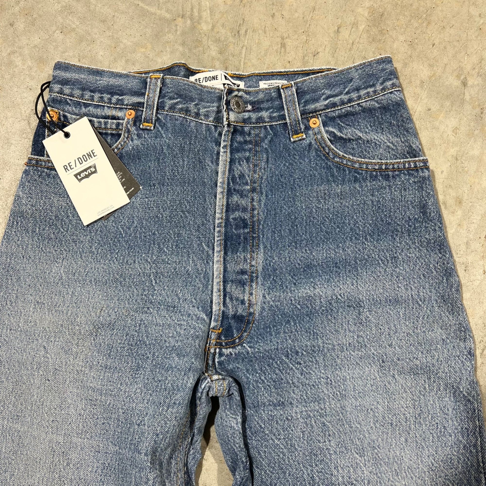 RE/DONE $499 NWT RE/DONE x LEVI'S HIGH RISE STOVE PIPE JEANS SZ 25 Size 25" / US 0 / IT 36 - 6 Thumbnail