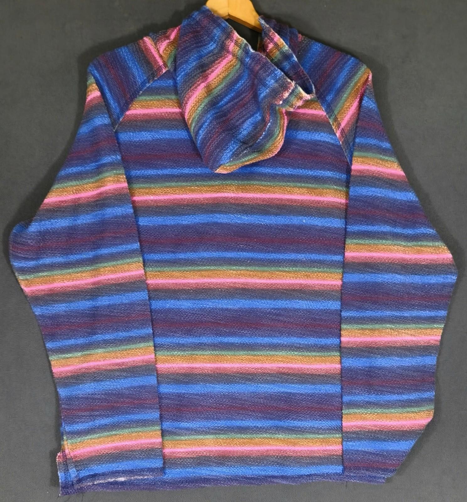 Other Arizona Baja Hoodie Pullover Striped Multicolor Kangaroo XL Size XL / US 12-14 / IT 48-50 - 4 Thumbnail