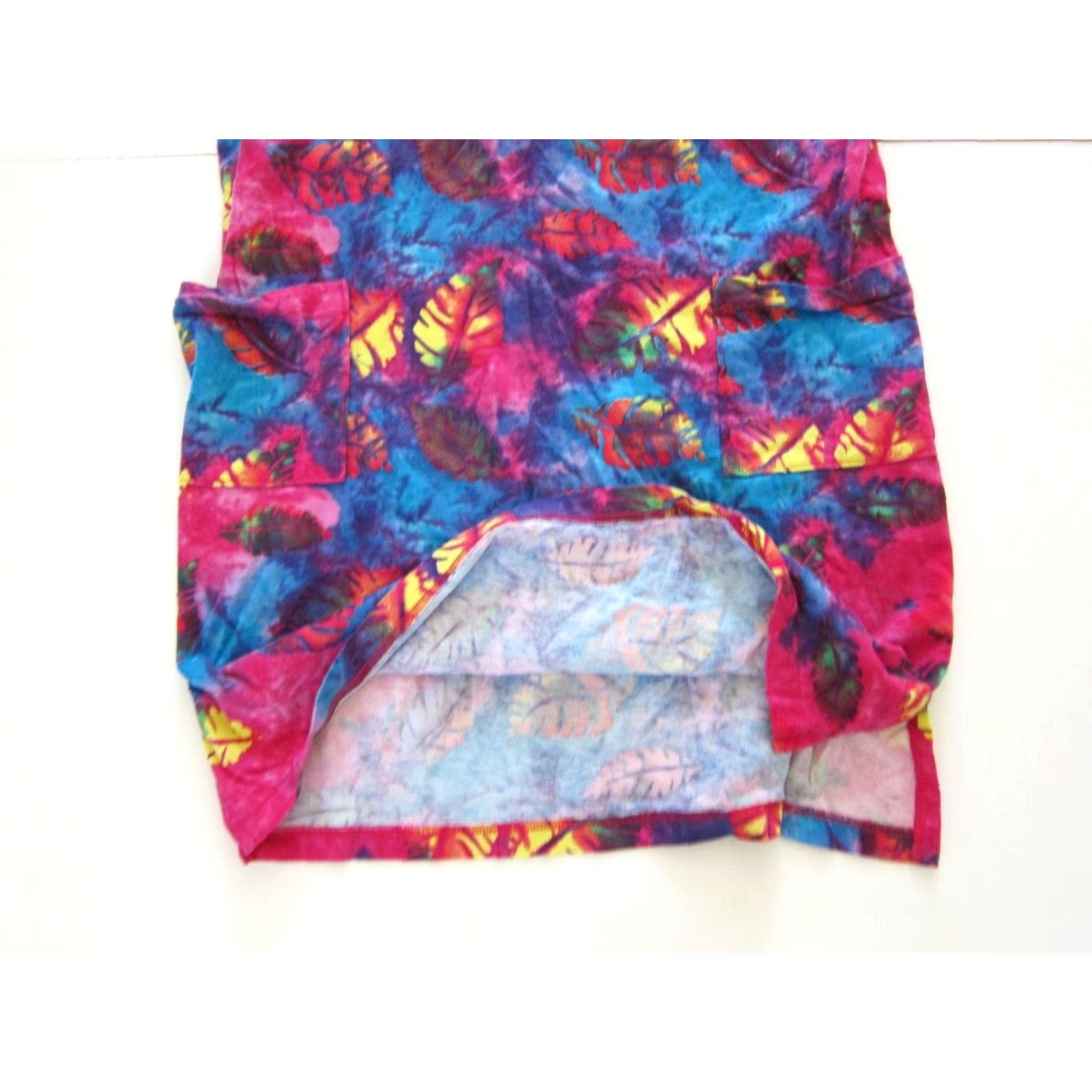 Pinko VINTAGE In Gear Resort Tank Dress L Sleeveless Pink Blue Tie Dye Cotton Stretch Pocket Dress L Size L / US 10 / IT 46 - 7 Thumbnail