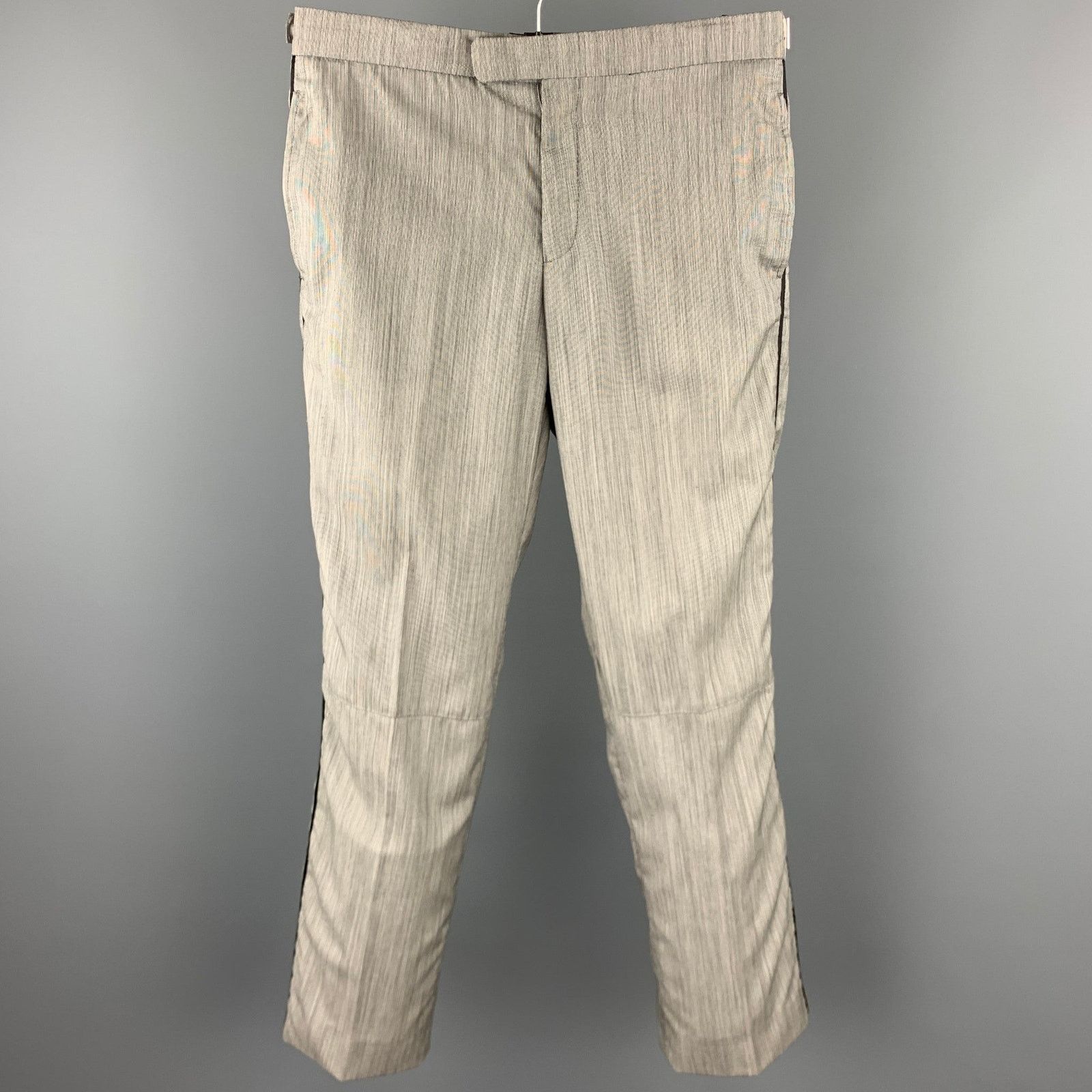 Alessandro Dell'acqua ALLESANDRO DELL' ACQUA Size 34 Grey Lana Wool Dress Pants Size US 34 / EU 50 - 1 Thumbnail