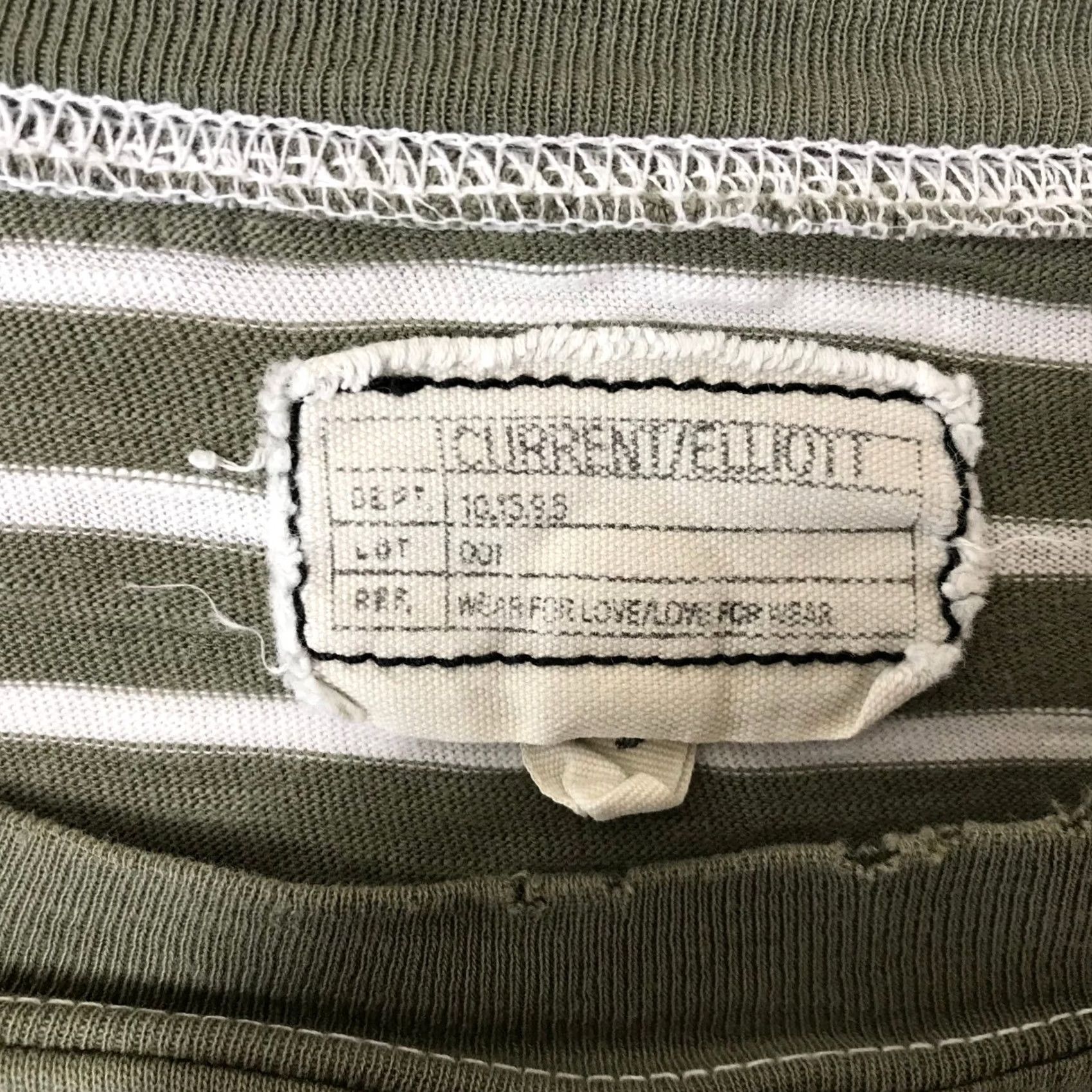 Vintage VINTAGE CURRENT/ELLIOTT Striped Long Sleeve Crew Neck Sweatshirt Green White Size 3 Size XS / US 0-2 / IT 36-38 - 7 Thumbnail