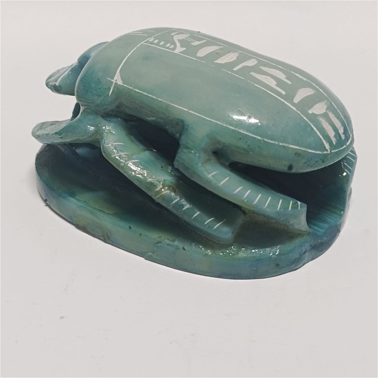 Other hand-carved pharaonic scarab hieroglyphic details Size ONE SIZE - 9 Thumbnail