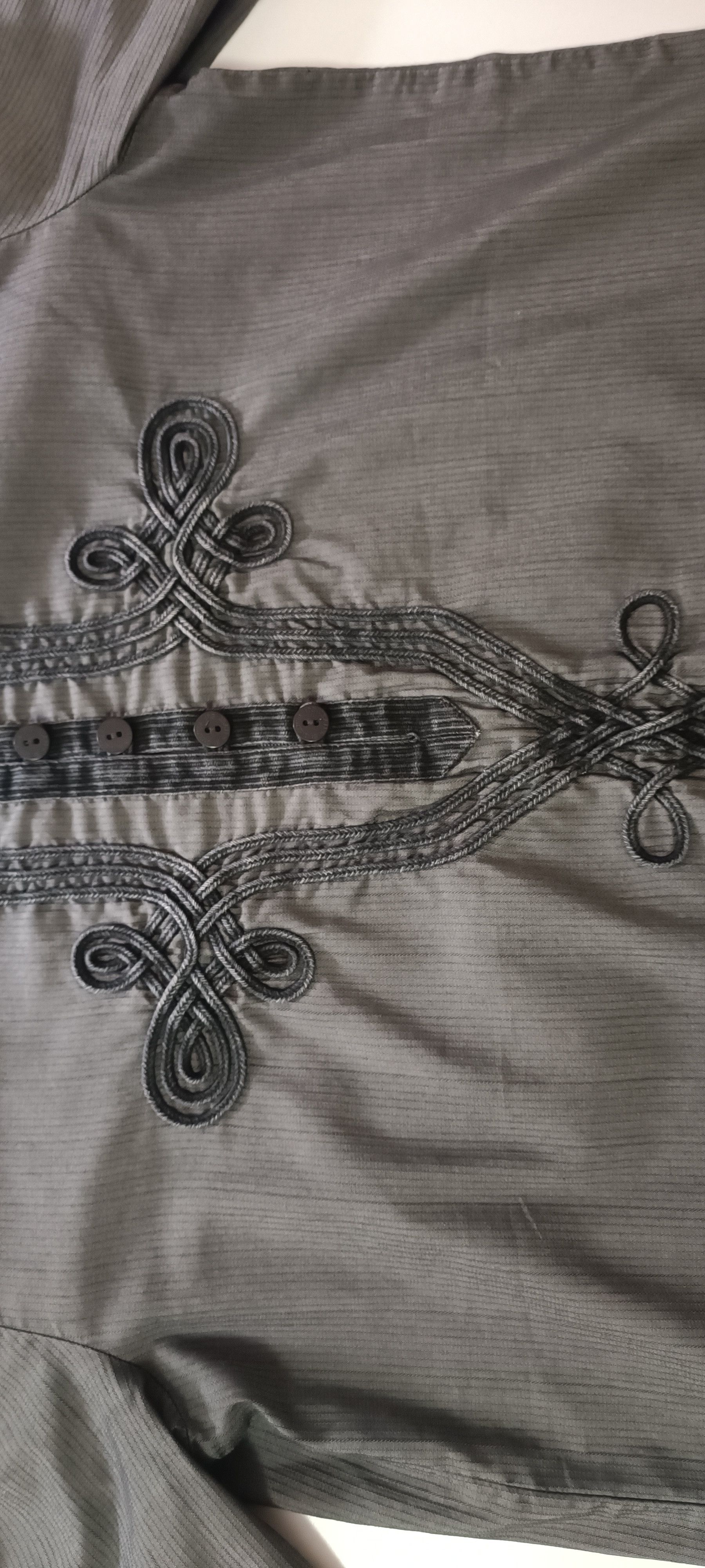 Jean Paul Gaultier Oriental-inspired embroidery gray t-shirt Size L / US 10 / IT 46 - 14 Thumbnail