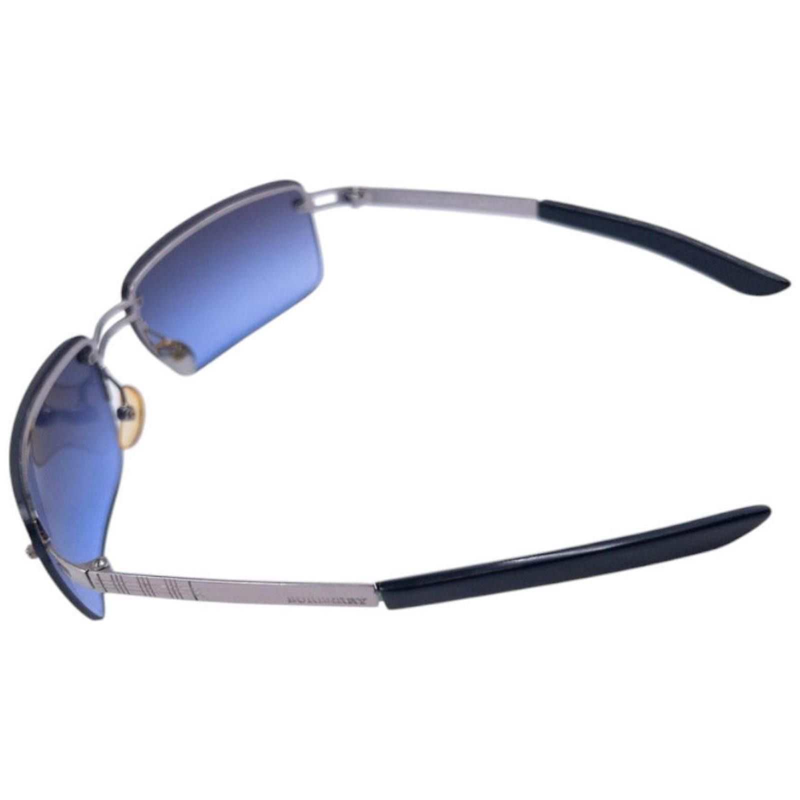 Burberry Vintage Burberry Nova Check Rimless Sunglasses Size ONE SIZE - 4 Thumbnail