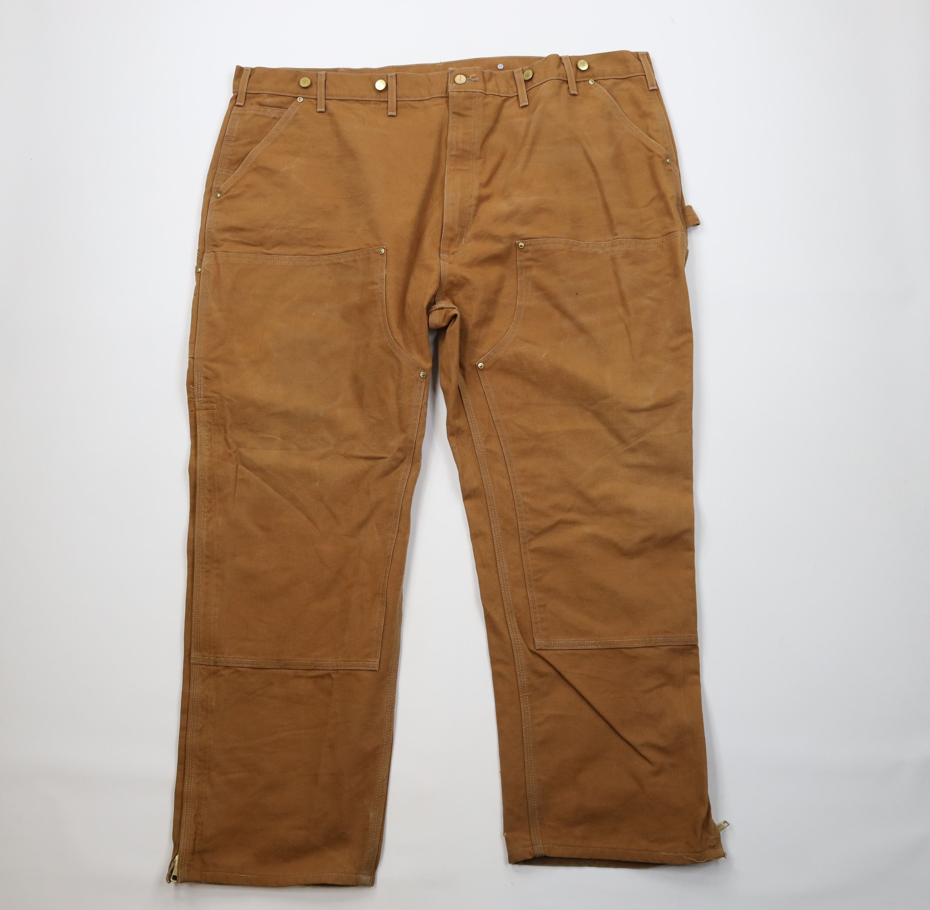 Vintage Y2K Carhartt Canvas Wide Leg Pants Duck Brown USA