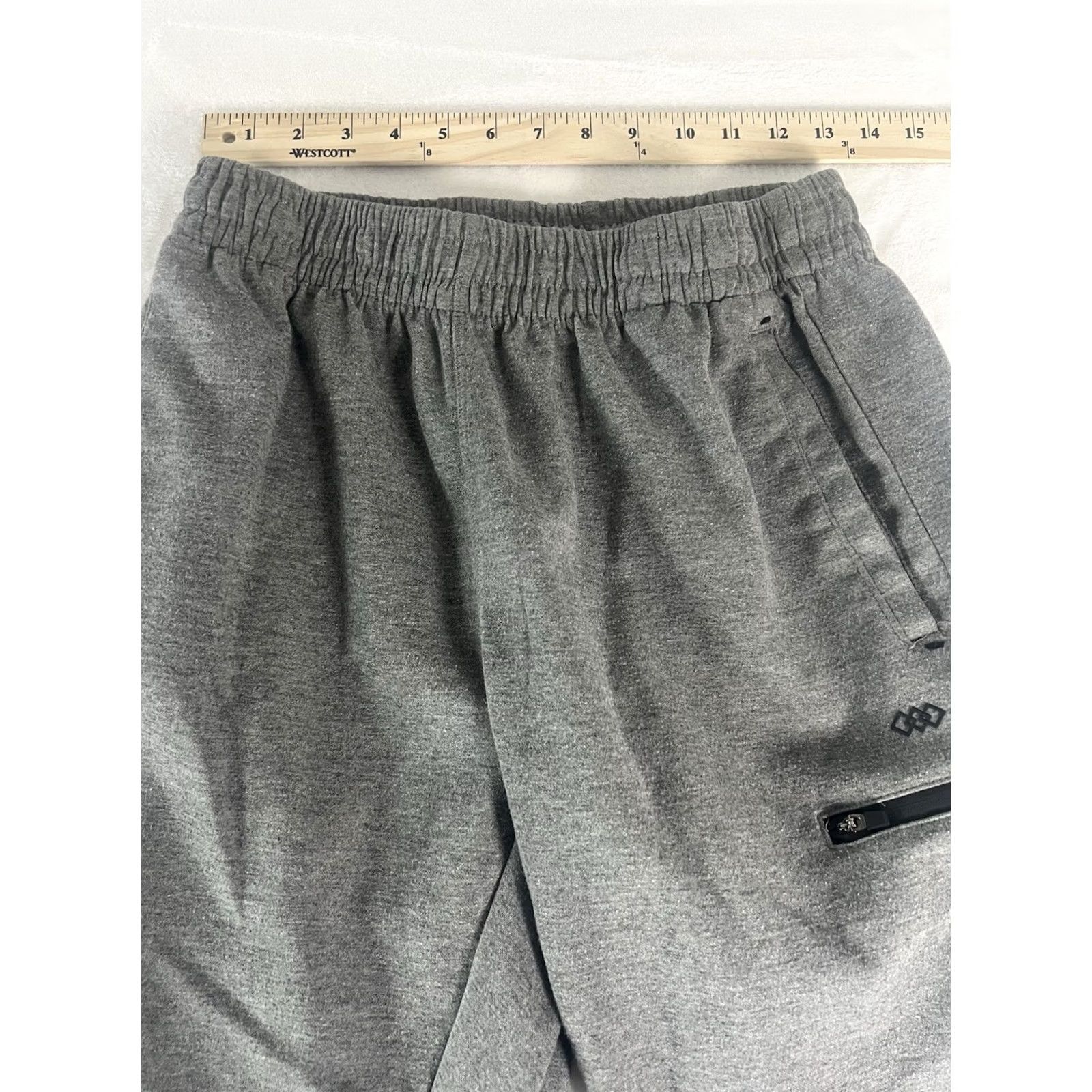 Vintage Legend Jogger Pants Mens Size Medium Grey Tapered Sweatpants Drawstring Elastic Waist Pockets Logo Classic Jogger Activewear Size US 31 - 2 Thumbnail