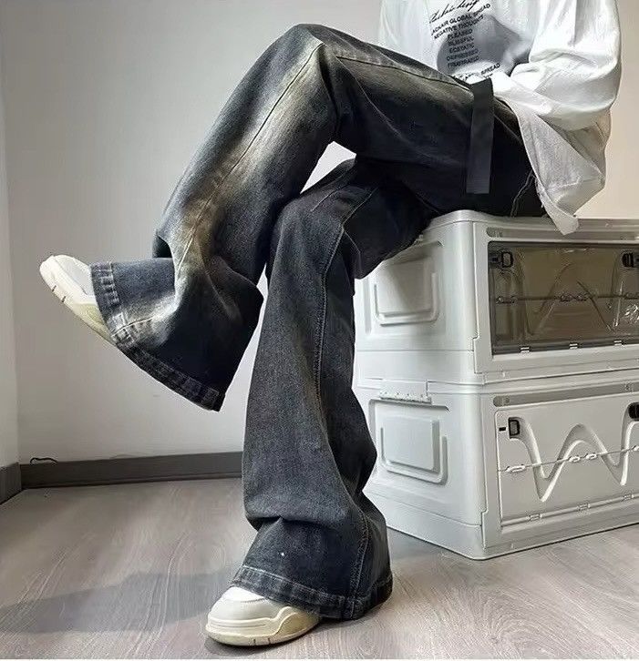 Japanese Brand × Vintage Y2K Trendy Gradient Colour Flared Jeans Size US 30 / EU 46 - 5 Thumbnail