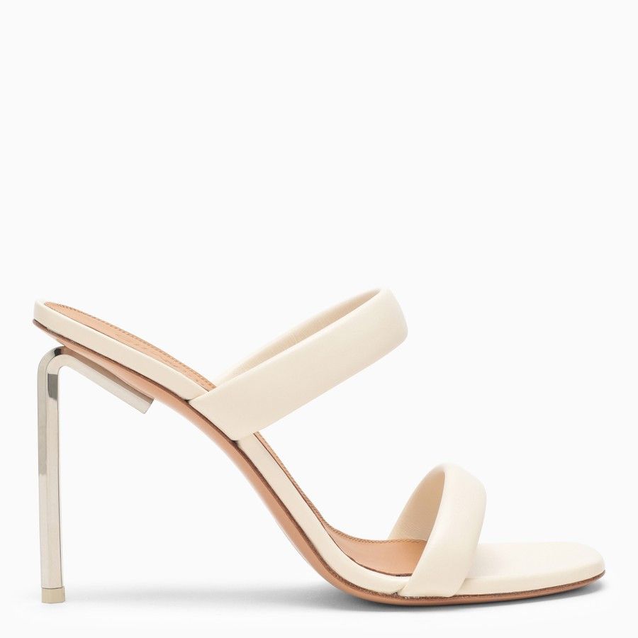 Off-White o1d2blof0924 High Leather Sandal in White Size US 8 / IT 38 - 1 Thumbnail