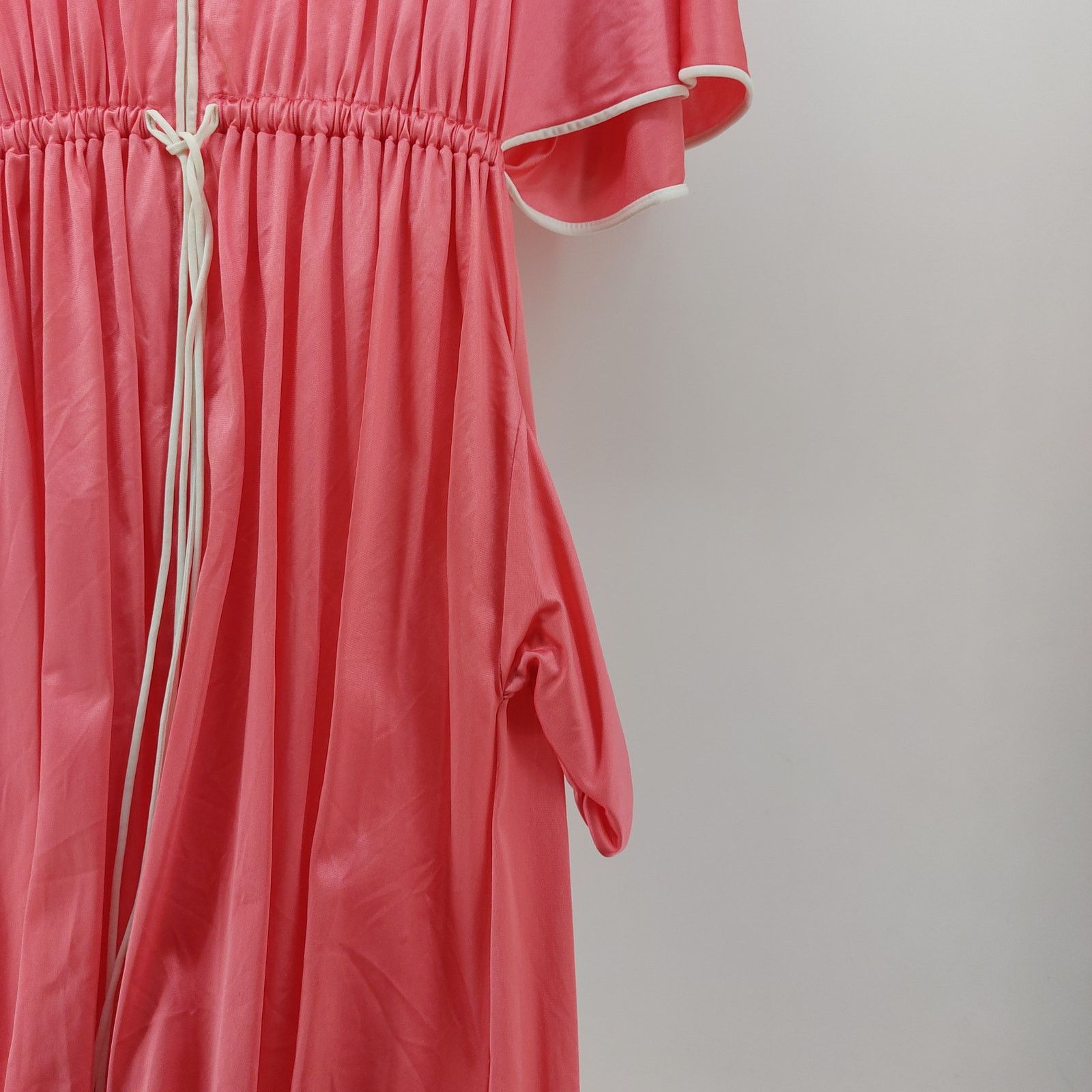 Vintage Vintage Coral Robe Long Drawstring Glam Elegant Wing Sleeves Size S / US 4 / IT 40 - 3 Thumbnail