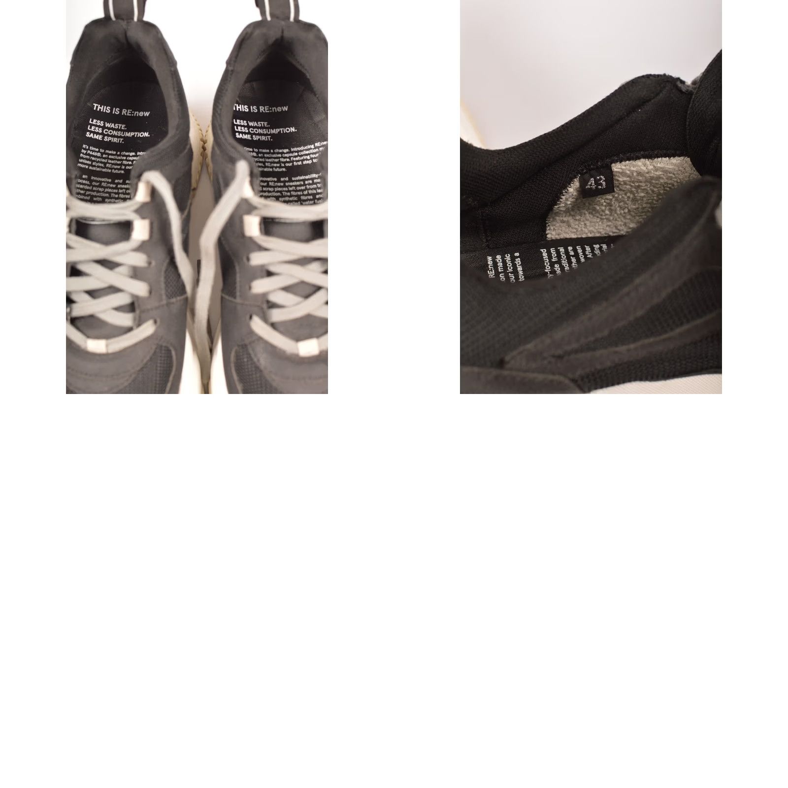 P448 P448 Sneaker Men's Size 43 Black Athletic Re:new Recycled Sneakers US 10.5 UK 9 Made in Italy Size US 9 / EU 42 - 8 Thumbnail