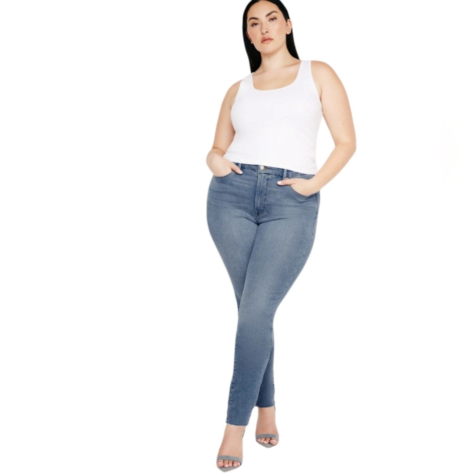 Good American Good American Good Legs Stretch Skinny Jeans 18 Size 40" / US 18 - 1 Thumbnail