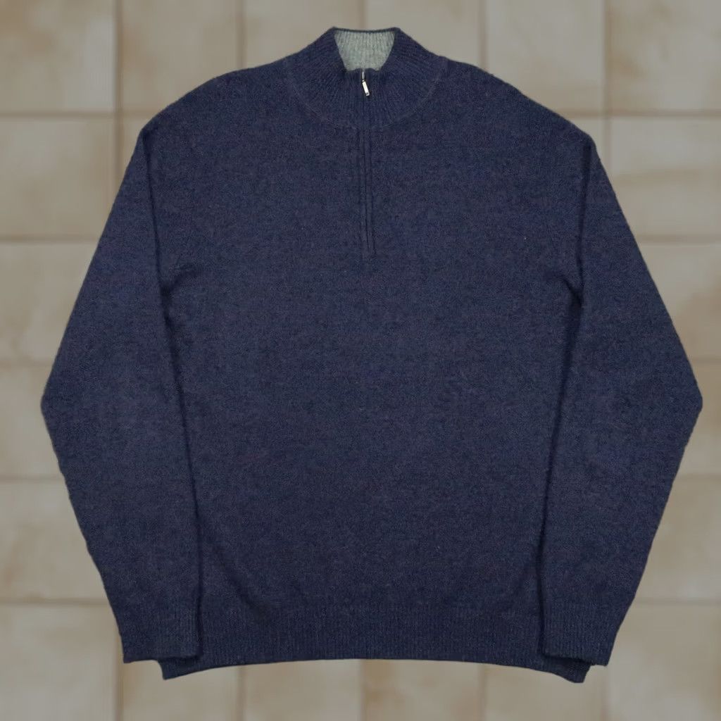 Neiman Marcus VINTAGE Neiman Marcus Sweater Mens L Purple Quarter Zip 100% Cashmere Knit Jumper Size US L / EU 52-54 / 3 - 1 Thumbnail