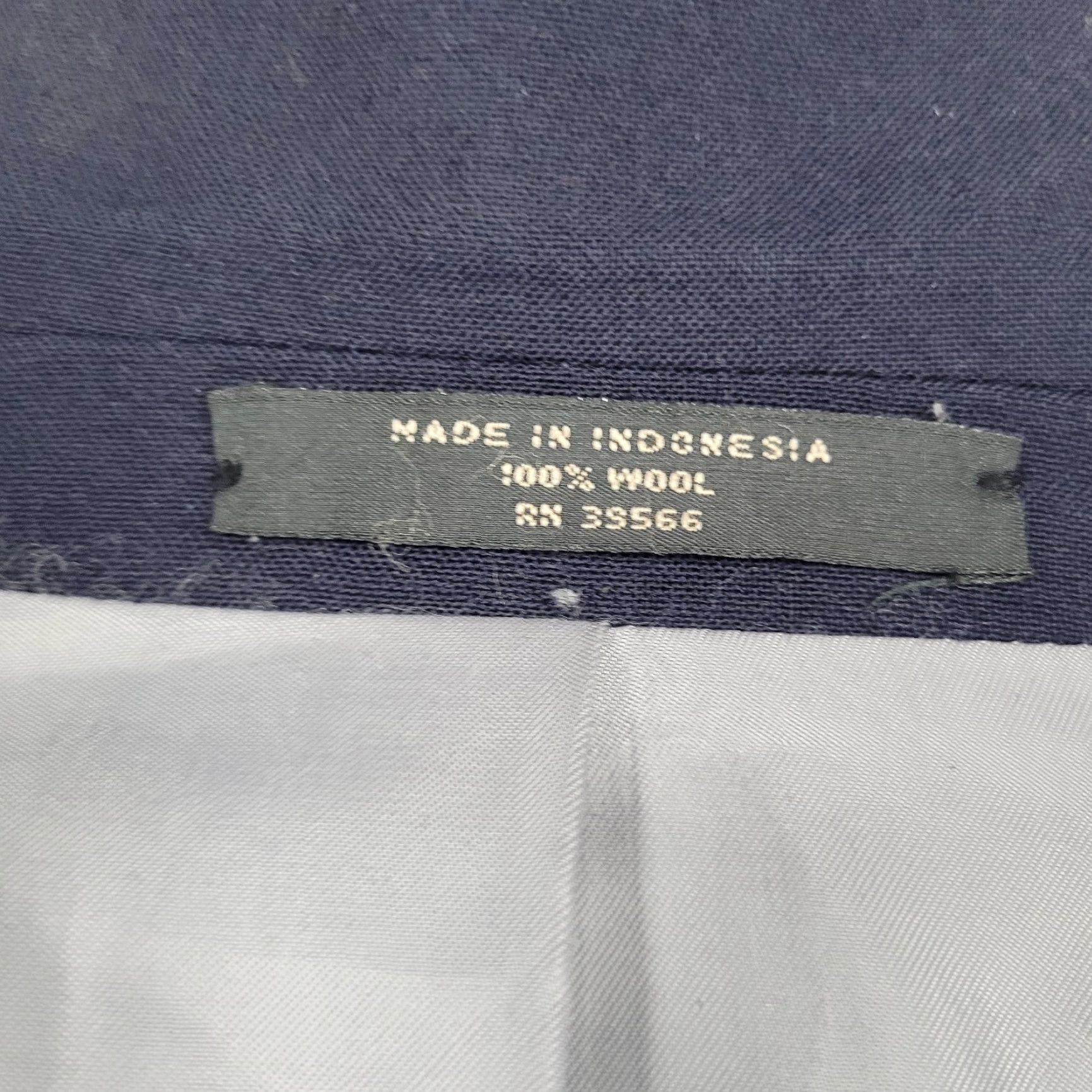 Vintage Mapelli De Milano Navy 100% Wool Blazer Two-Button Notch Size 37S Size 36R - 4 Thumbnail