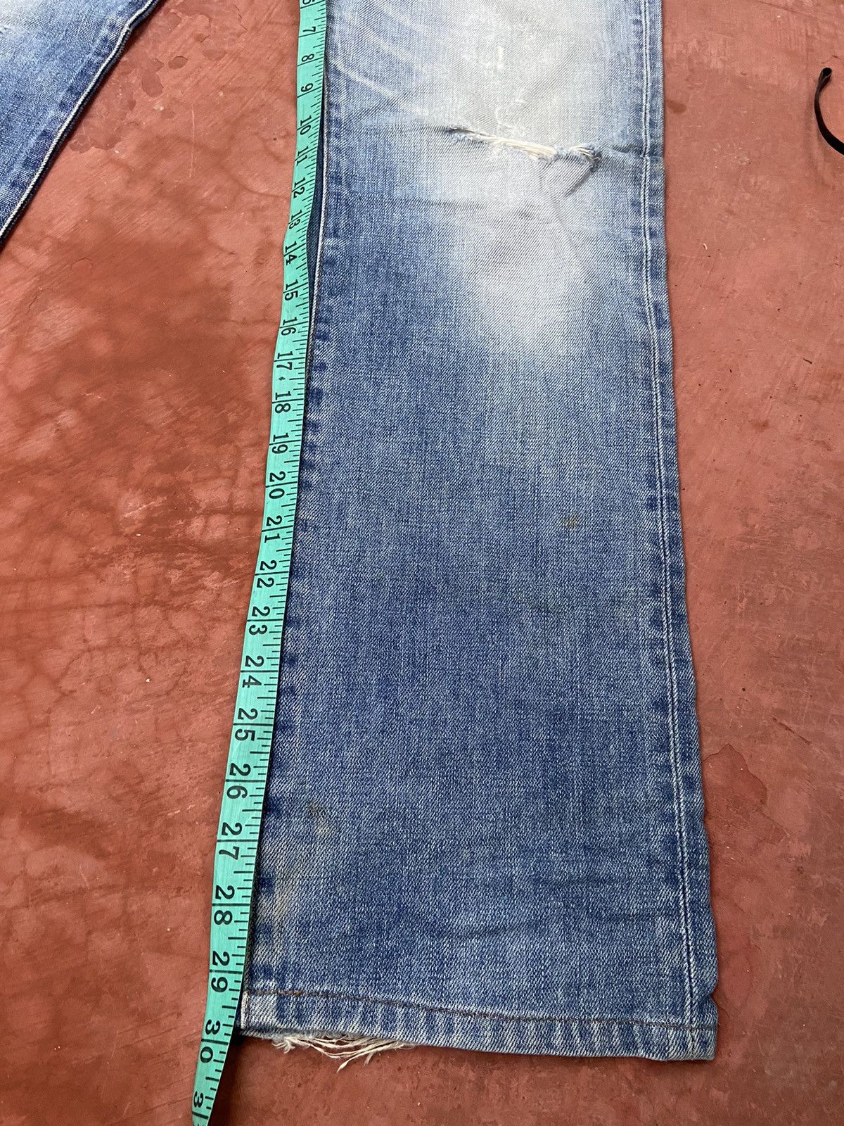 Edwin 🔥 Vintage Edwin jeans Distressed street fashion Size US 31 - 18 Thumbnail