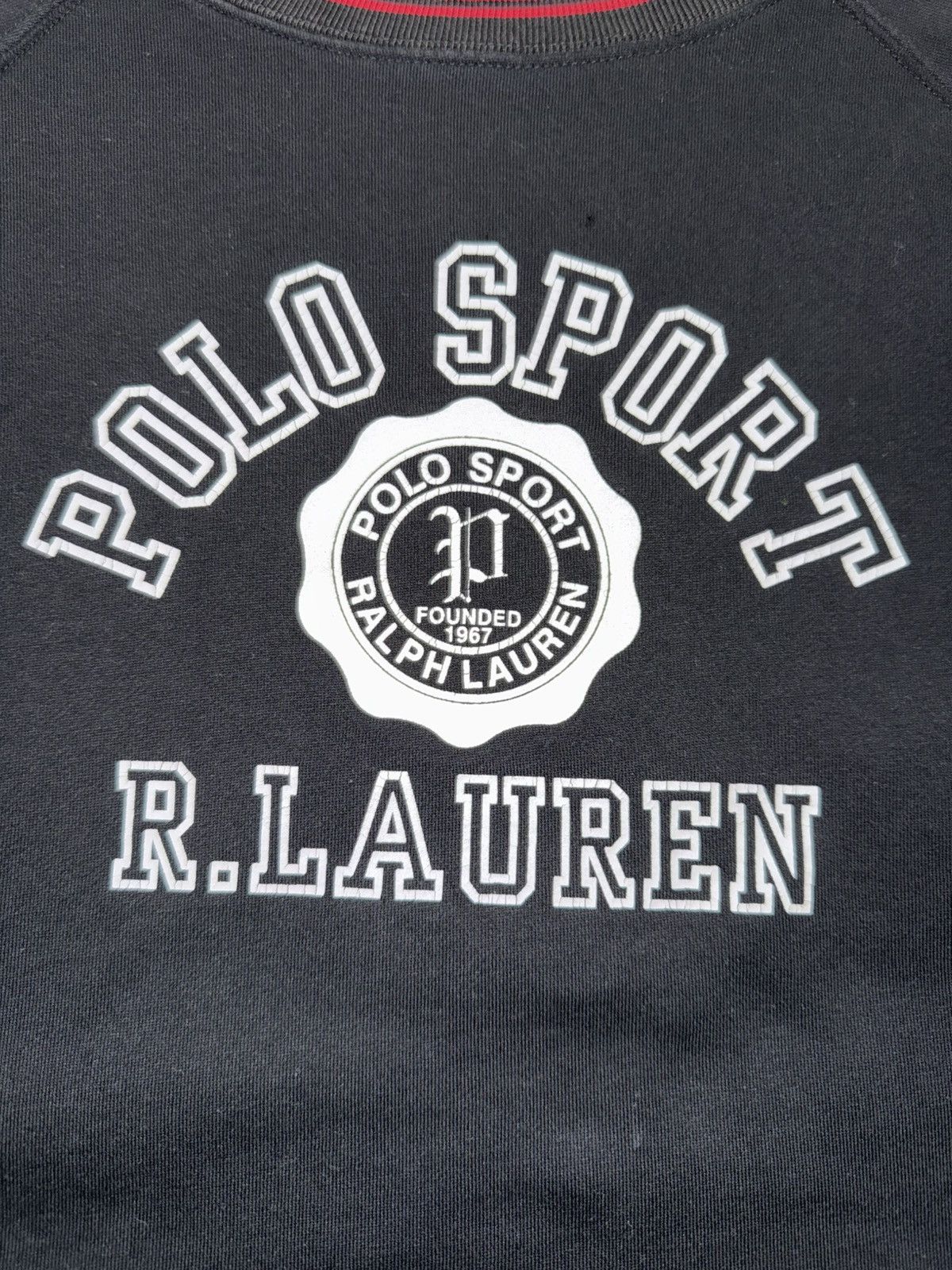 Polo Ralph Lauren Vintage Polo Sport Ralph Lauren Crewneck Sweatshirt Black XL Size US XL / EU 56 / 4 - 3 Thumbnail