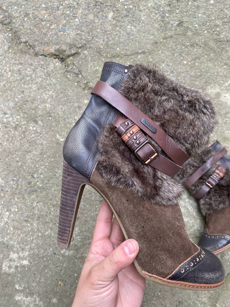 Japanese Brand × Vintage Fur Faux IF Six Was Nine style vintage heels shoes Size US 10 / IT 40 - 3 Thumbnail