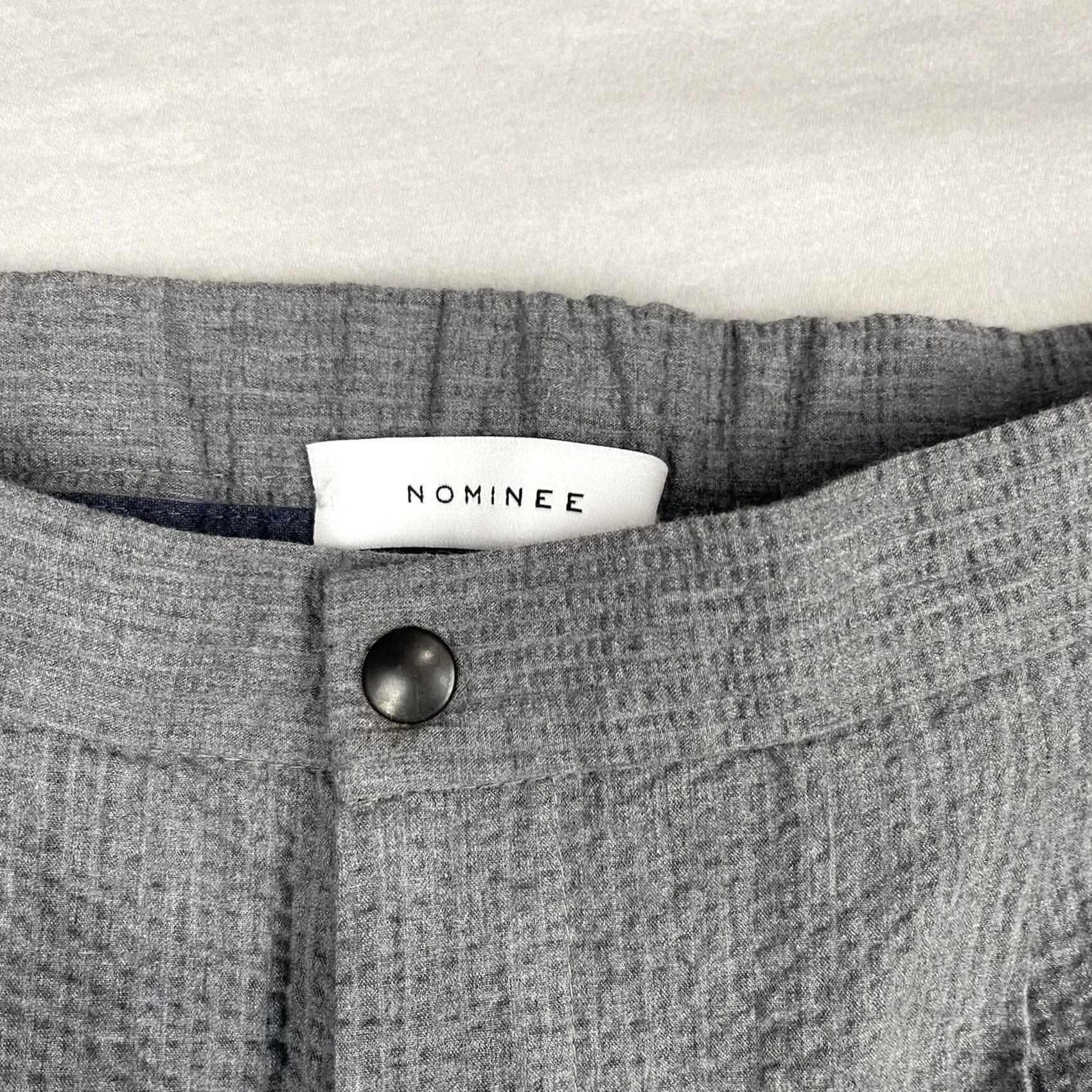 Vintage Nominee Pants Men 34 fits 34x30 Seersucker Casual Designer Slacks Pleated Gray Size US 34 / EU 50 - 4 Thumbnail