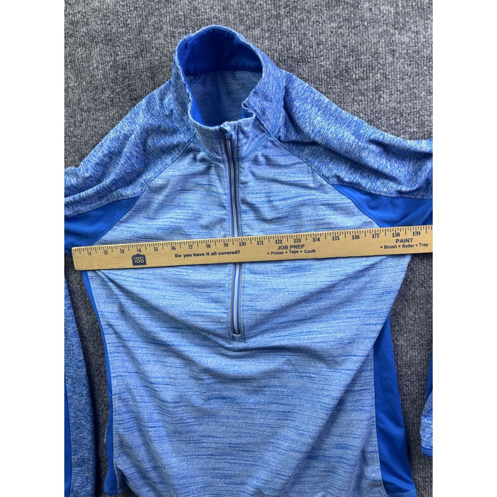 Athleta Athleta Womens L Blue 1/4 Zip Mock Neck Long Sleeve Pullover Athletic Top (Lightweight, Moisture Wicking) Size L / US 10 / IT 46 - 4 Thumbnail