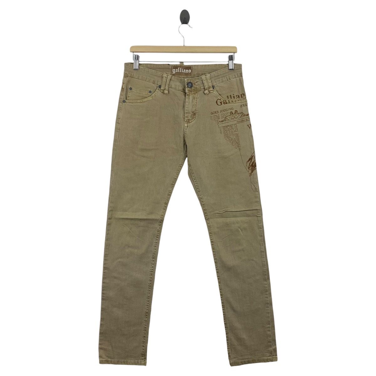 Designer × John Galliano JOHN GALLIANO newspaper printed goes jogging designer jeans Size US 31 - 1 Thumbnail