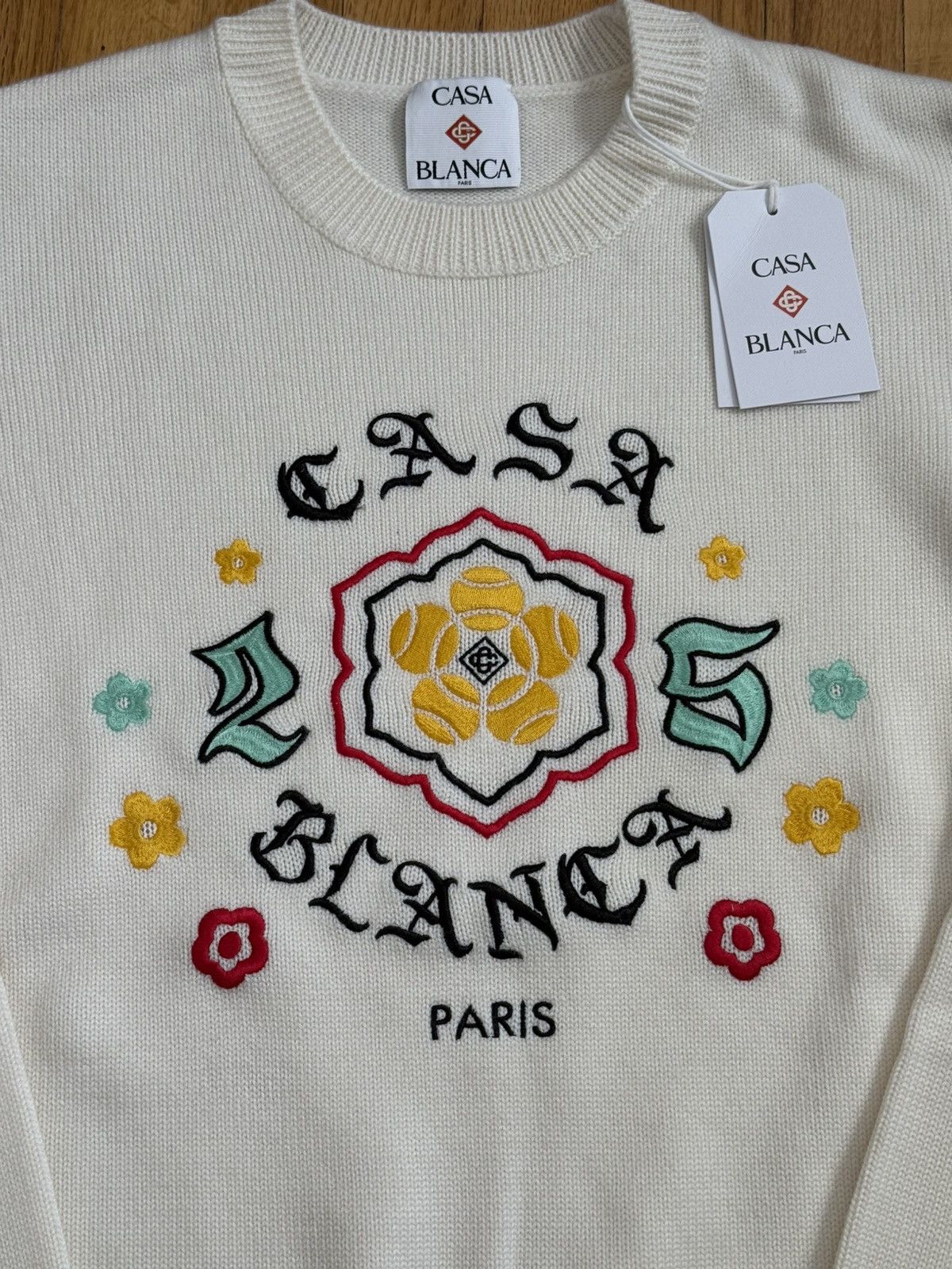 Casablanca Casa Blanca Merino Wool Knit Sweater Size US XL / EU 56 / 4 - 2 Thumbnail