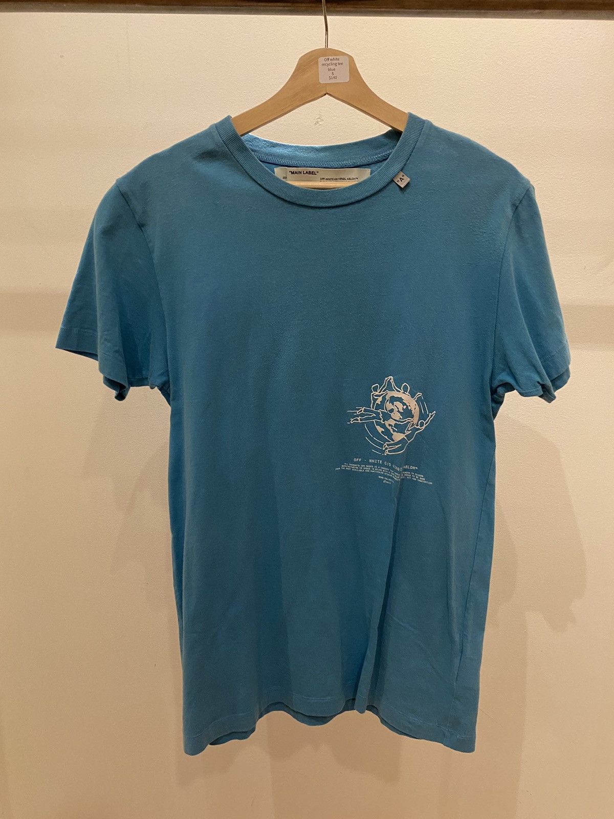 image of Off White Off-White Recycling Tee in Blue, Men's (Size Small)