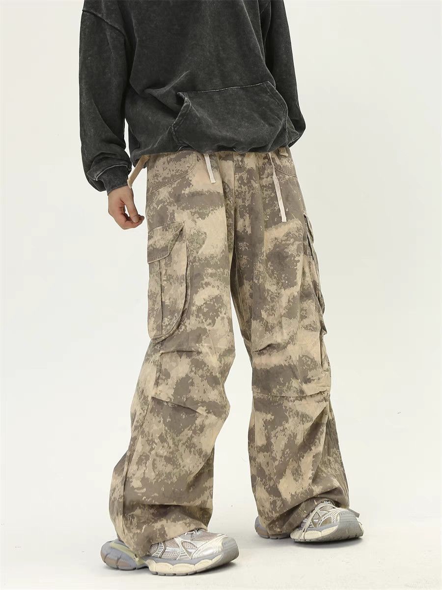 washed faded y2k skate hiphop baggy cargo pants