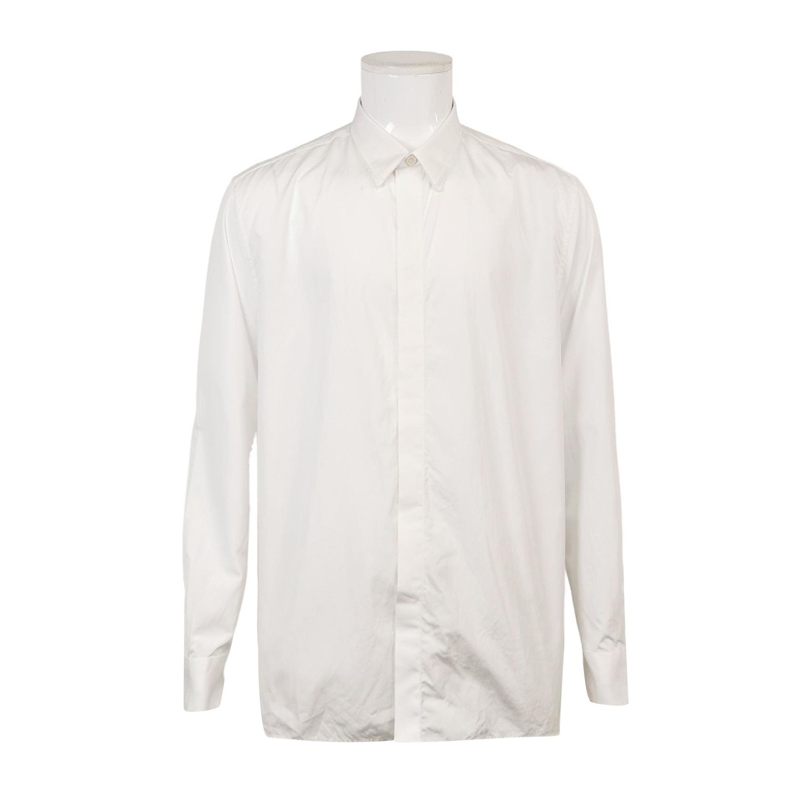 Givenchy Givenchy Cotton Solid Lapel Long-Sleeve Shirt XL Size US XL / EU 56 / 4 - 1 Thumbnail